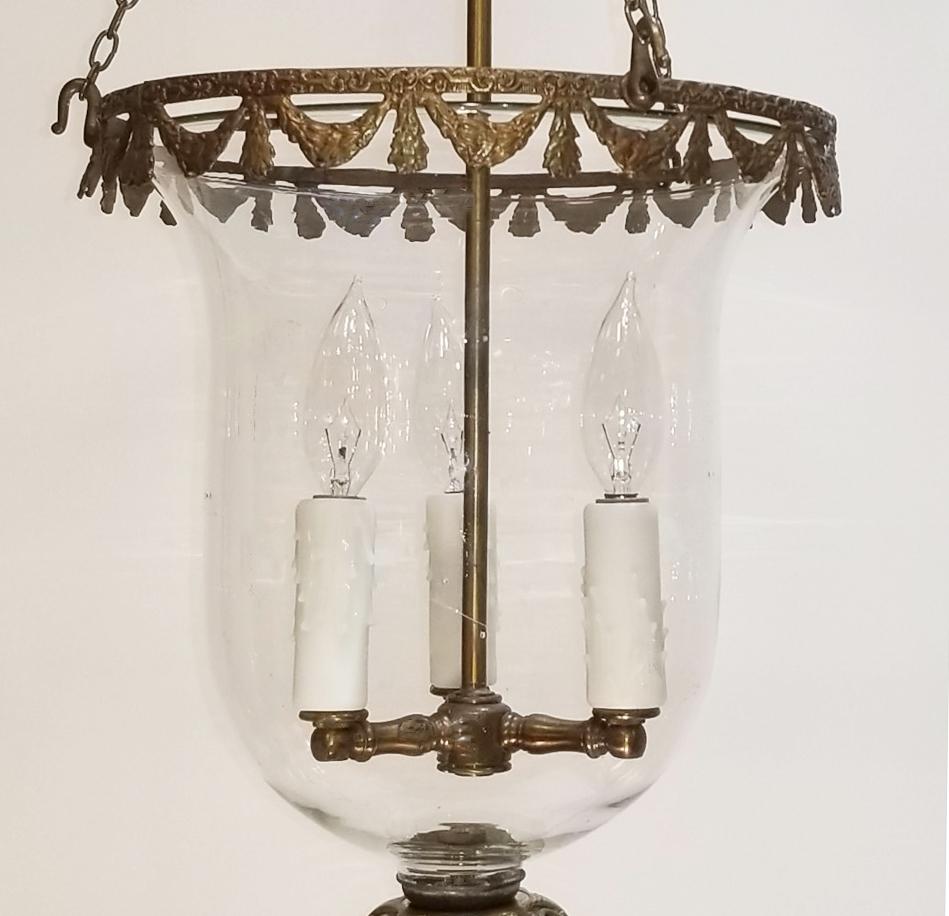 Louis XVI 19th Century French Bell Jar Lantern