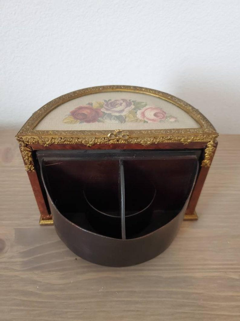 Antique French Belle Epoch Burlwood Revolving Door Decorative Box For Sale 3