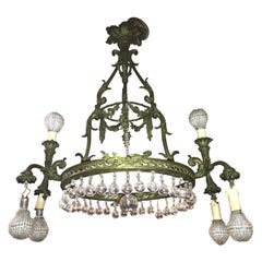 Französischer Belle Epoque-Kronleuchter aus vergoldeter Bronze aus dem 19.