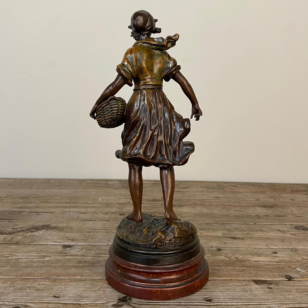 19th Century French Belle Epoque Statue by Victor Rousseau In Good Condition For Sale In Dallas, TX