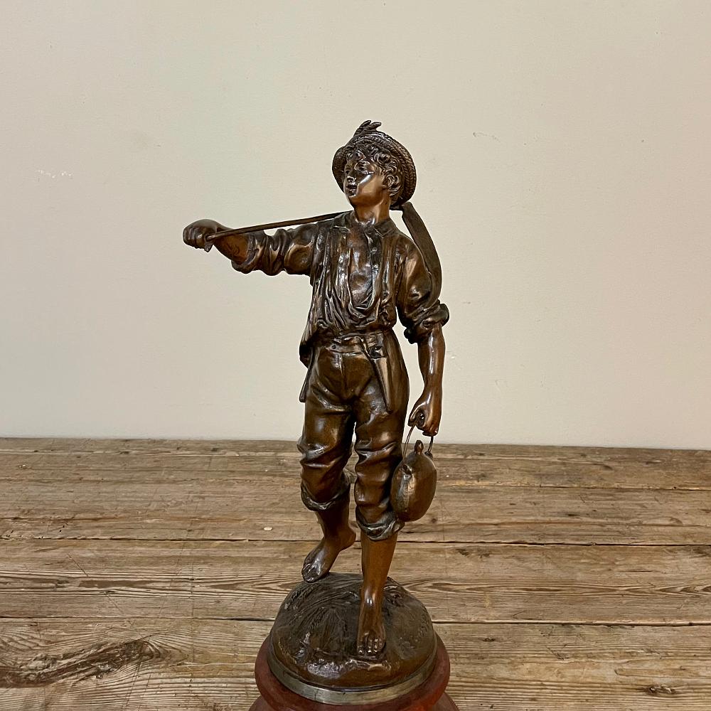 Fait main Statue française de la Belle Époque du XIXe siècle par Victor Rousseau en vente