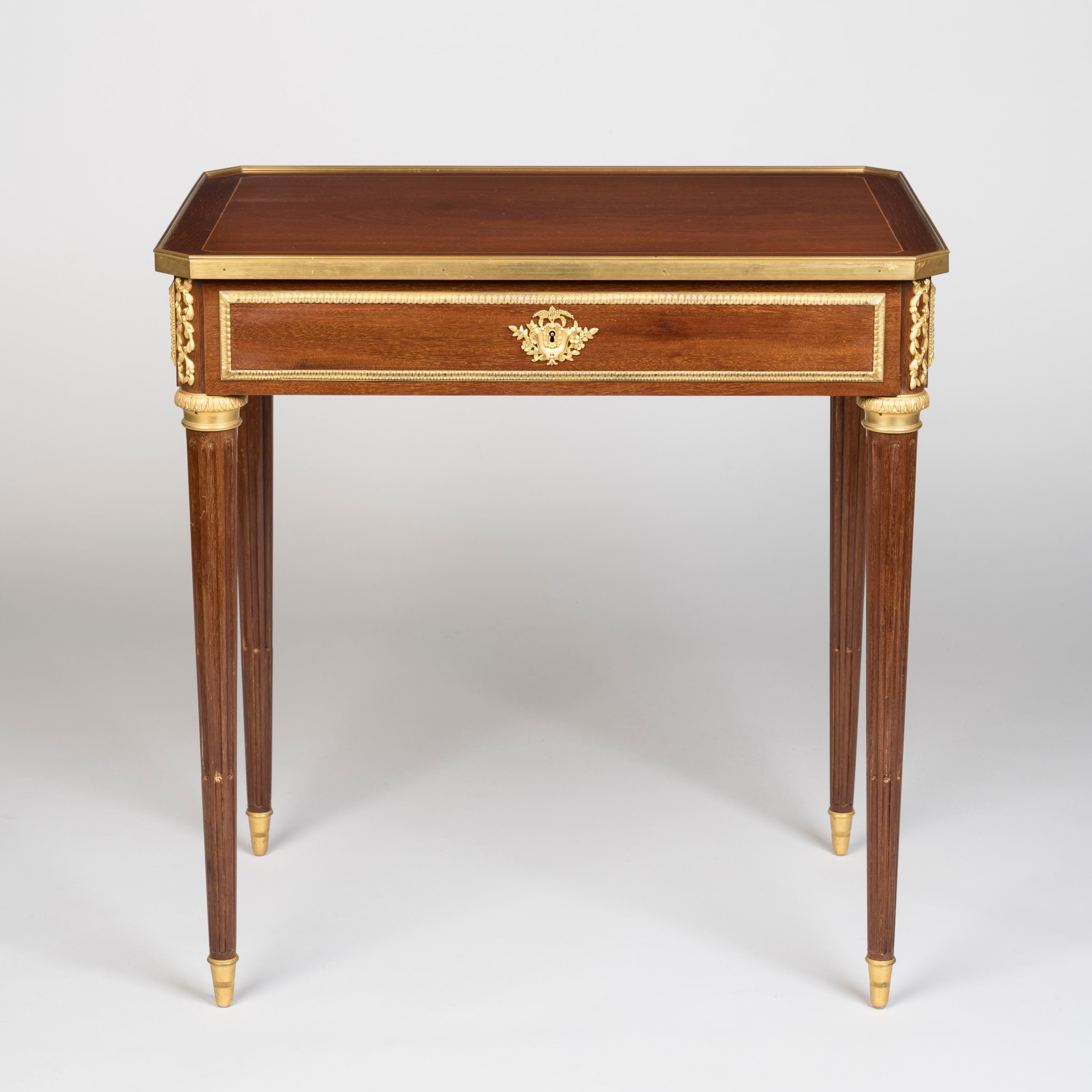 20th Century 19th Century French Belle Époque Table in the Louis XVI Style by Lexcellent For Sale