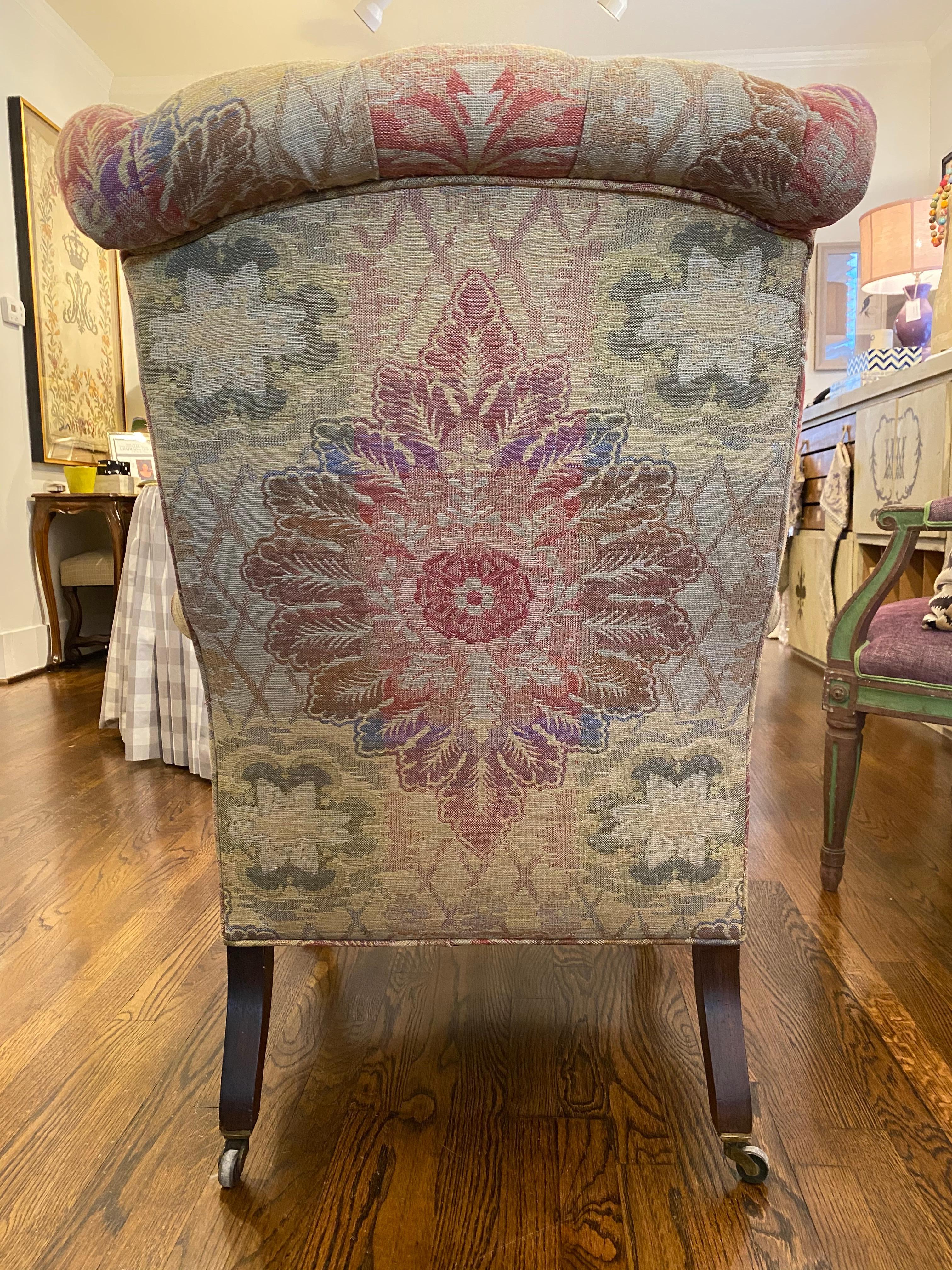 Tapestry 19th Century French Belle Epoque Tufted Armchair For Sale