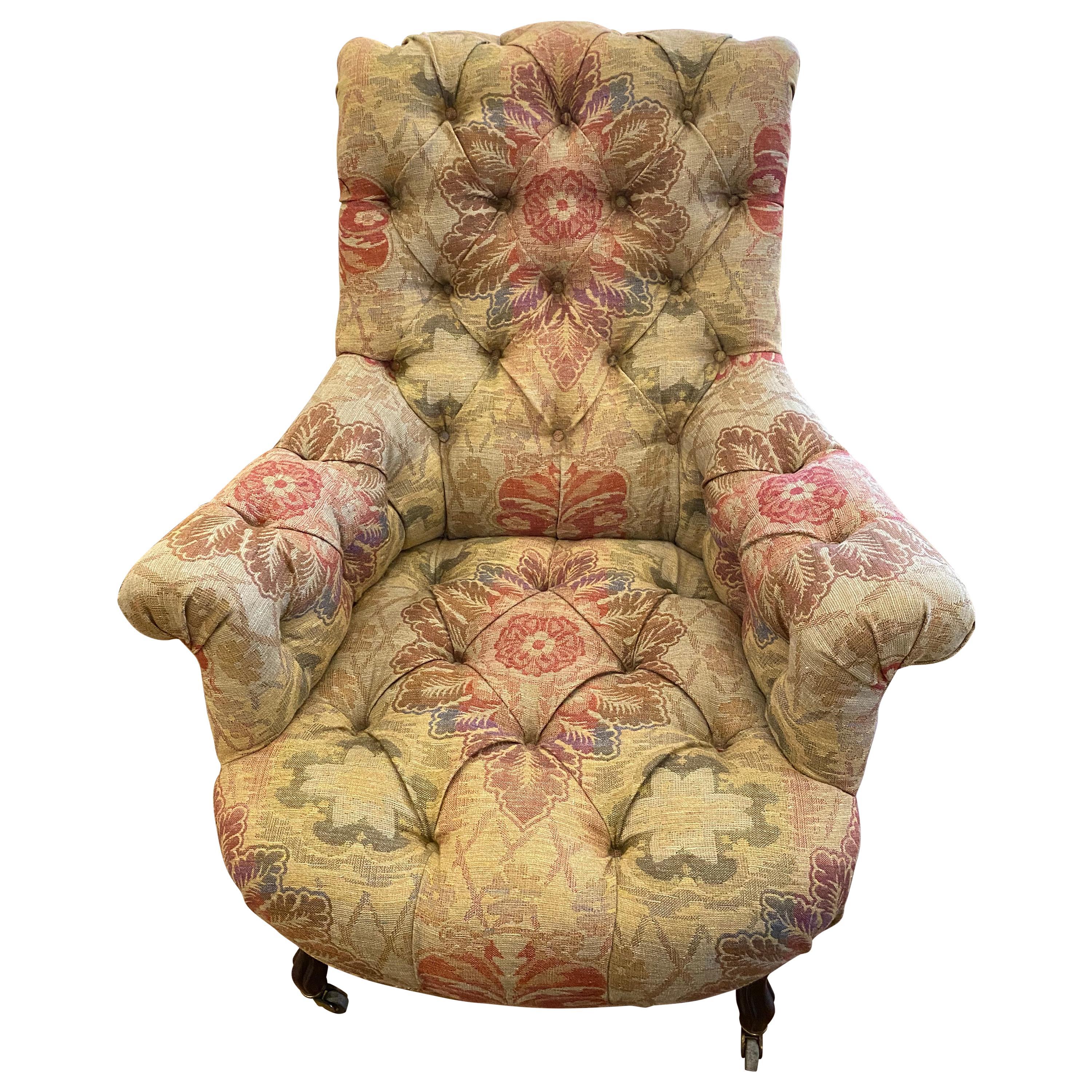 19th Century French Belle Epoque Tufted Armchair