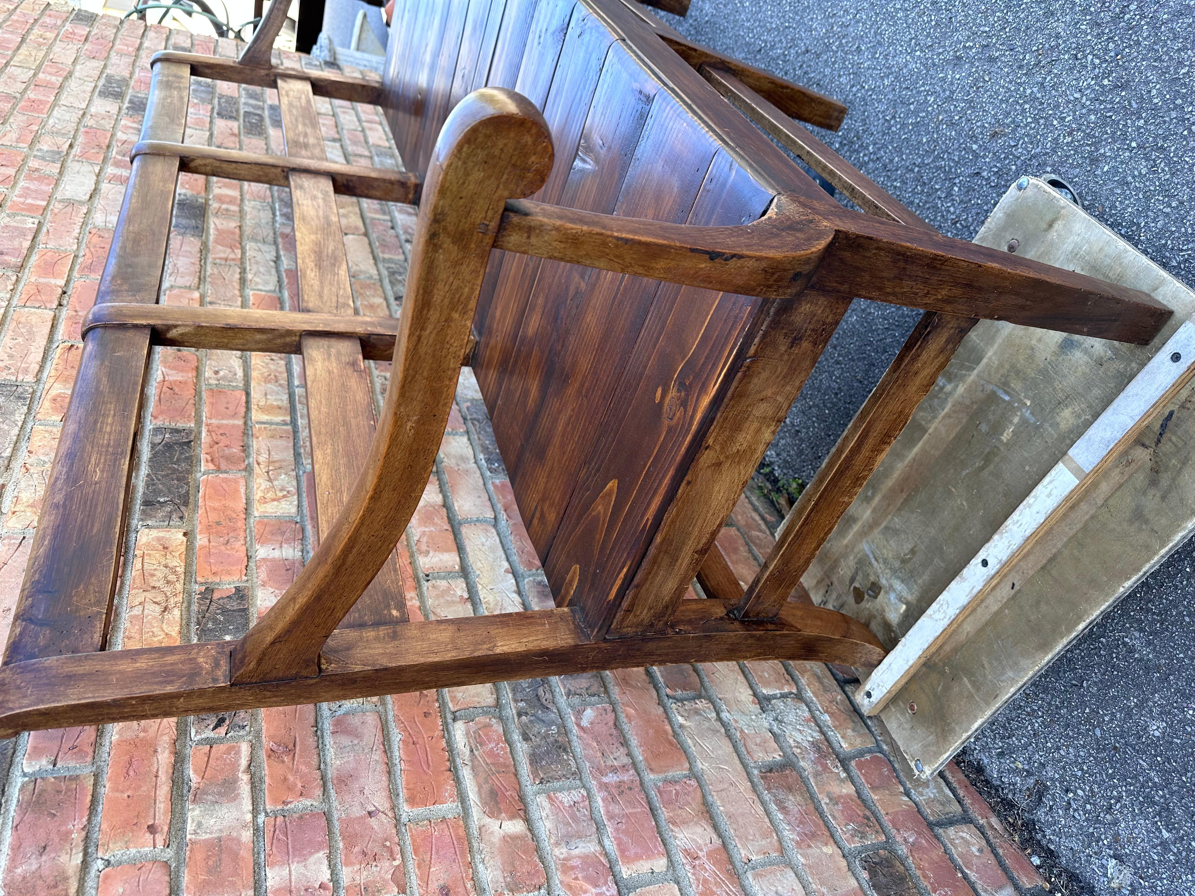Hardwood 19th Century French Bench For Sale