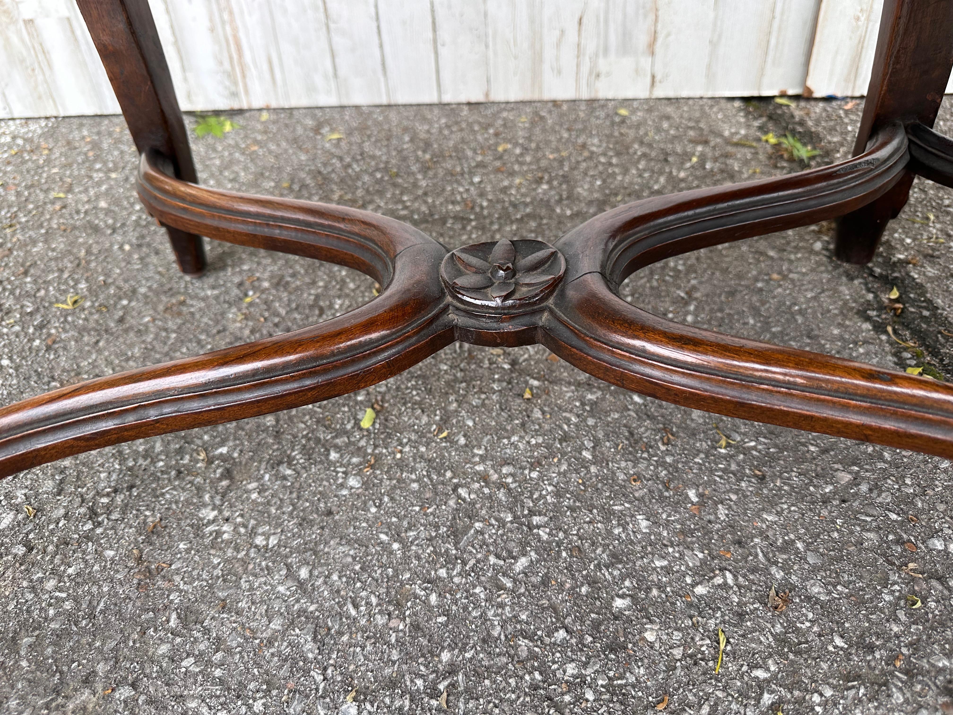 19th Century French Bench With New Upholstery In Good Condition For Sale In Nashville, TN