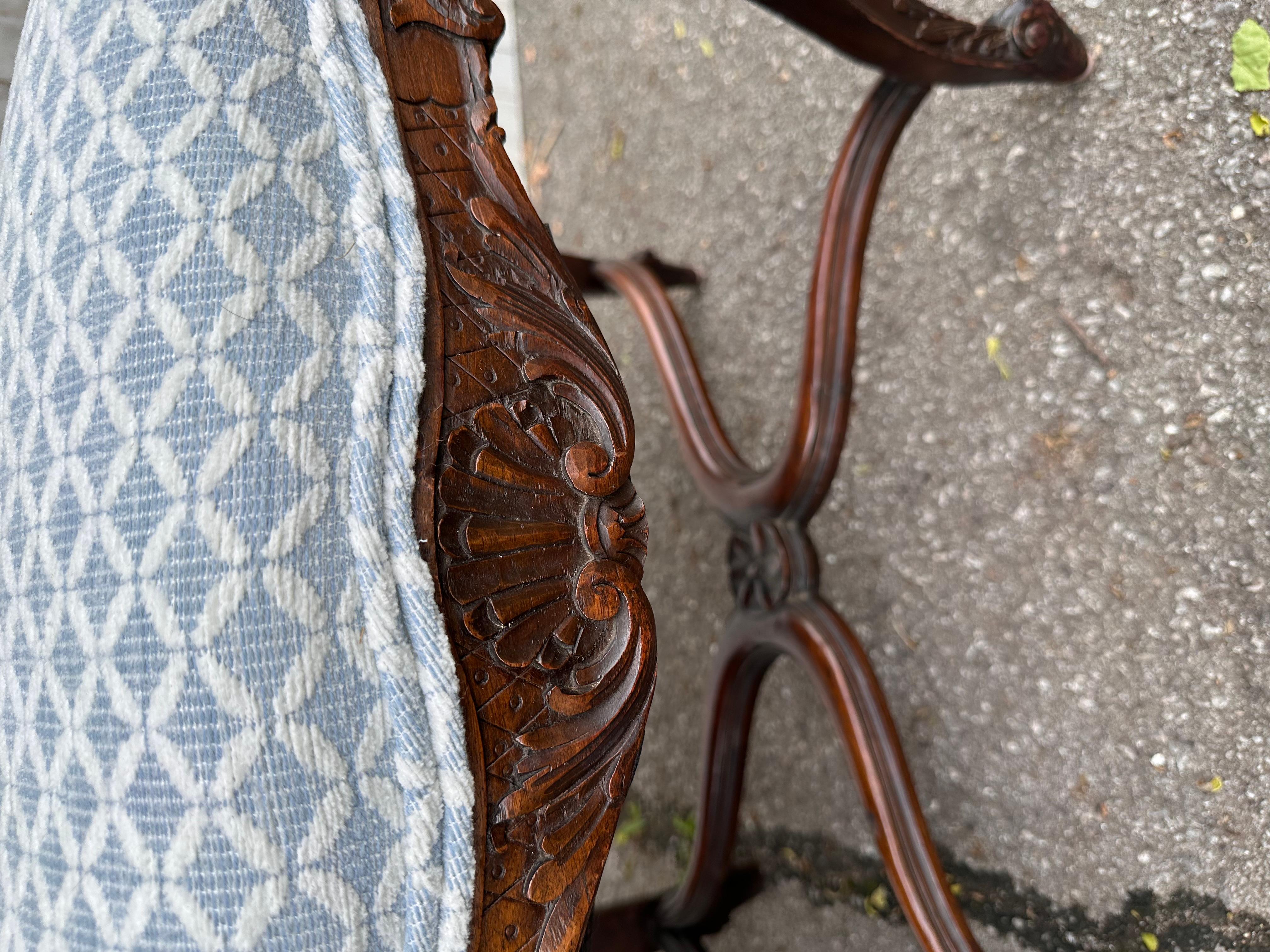Late 19th Century 19th Century French Bench With New Upholstery For Sale