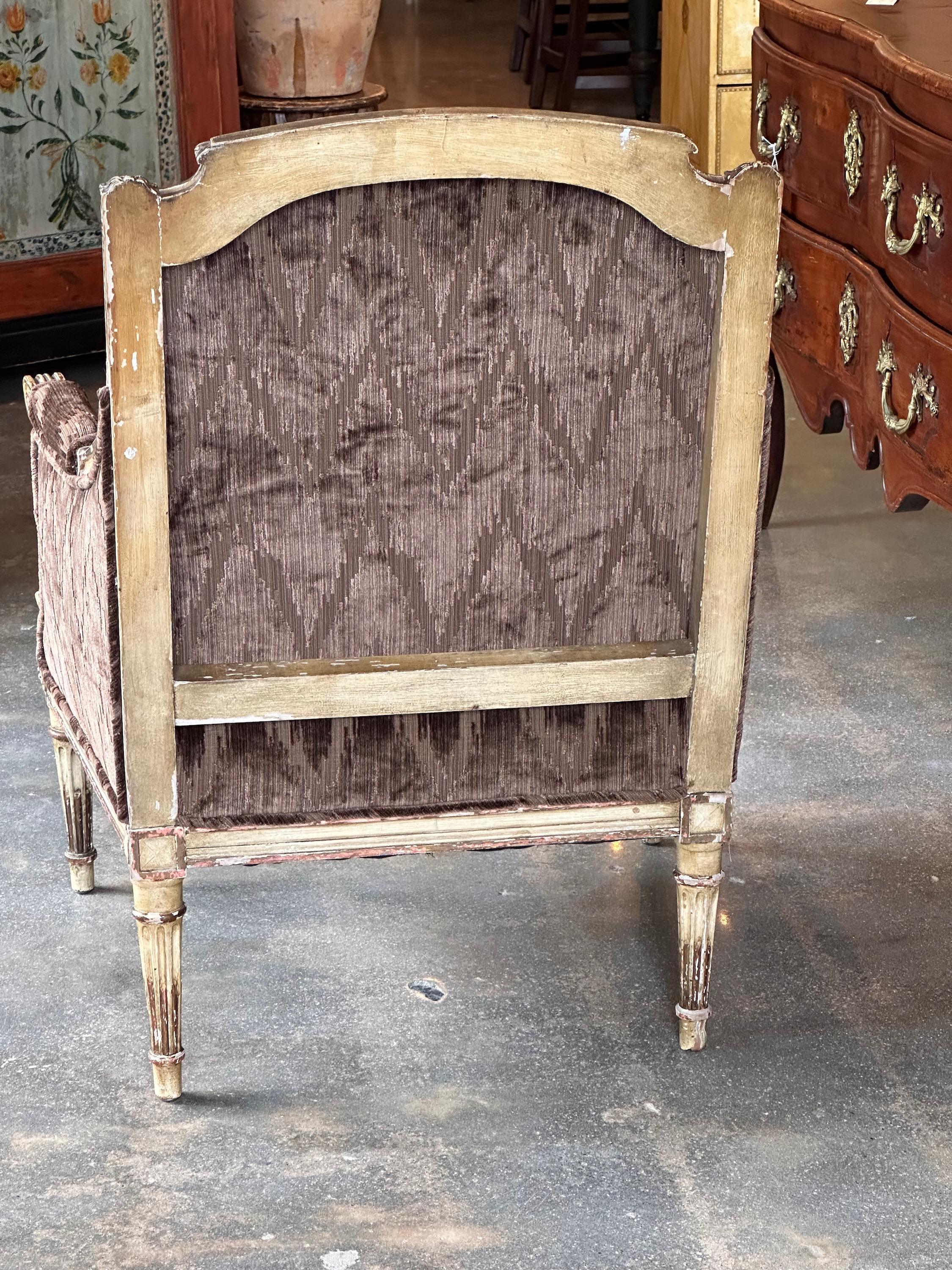 19th Century French Bergere Chair In Good Condition For Sale In Charlottesville, VA