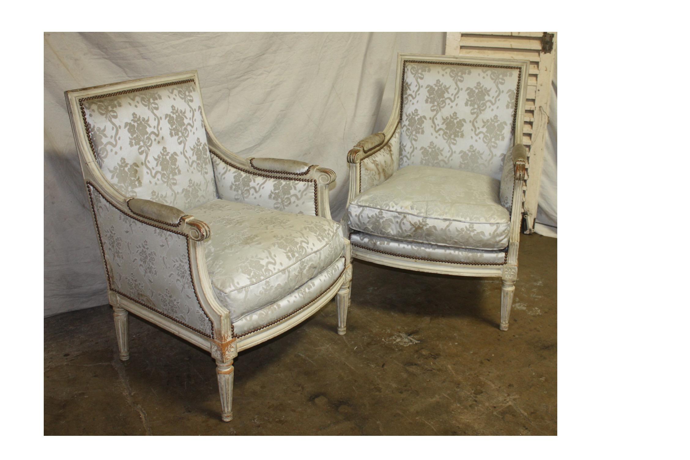 19th Century French Bergère Chairs 3