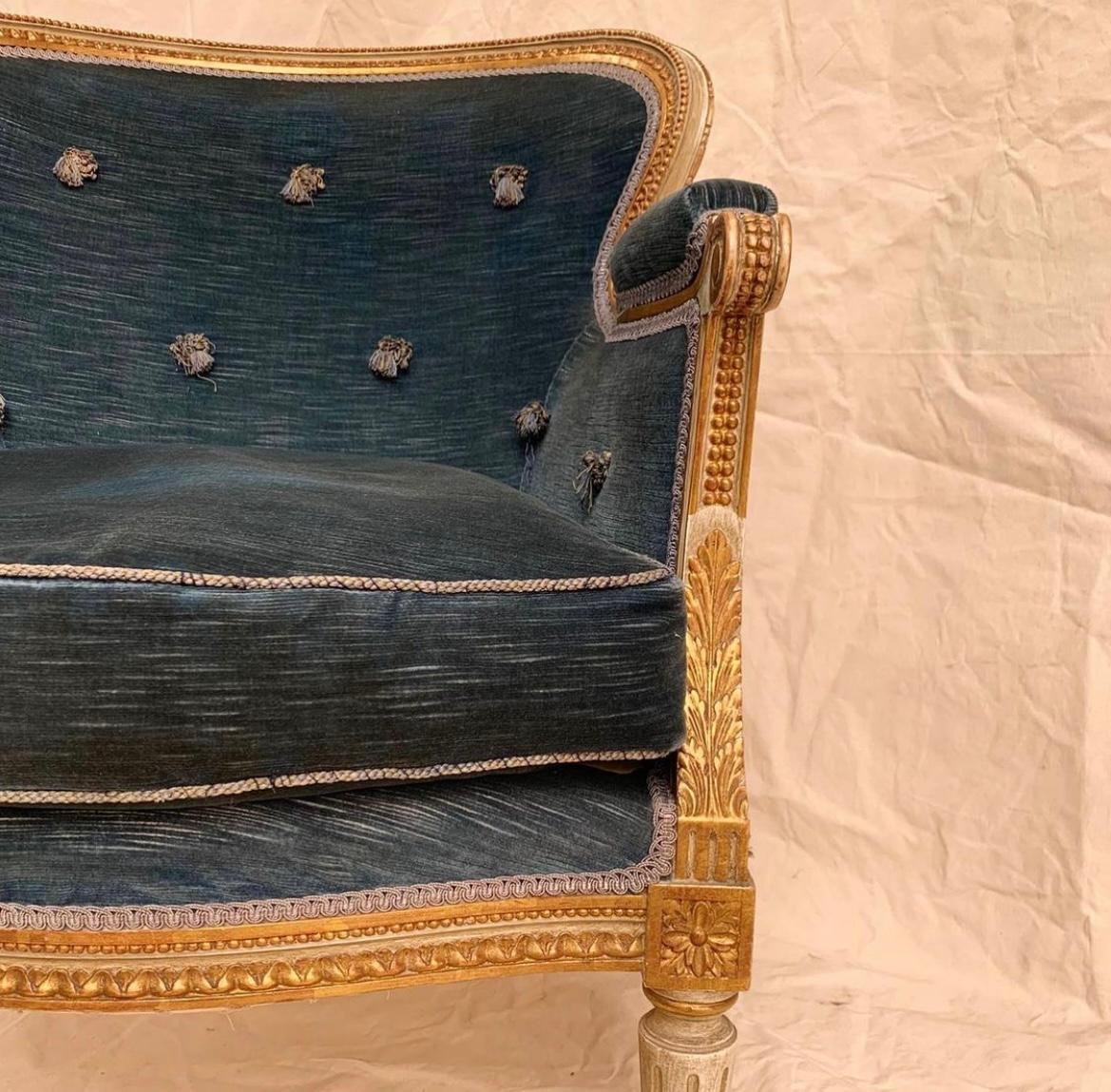 Oak 19th Century French Bergere