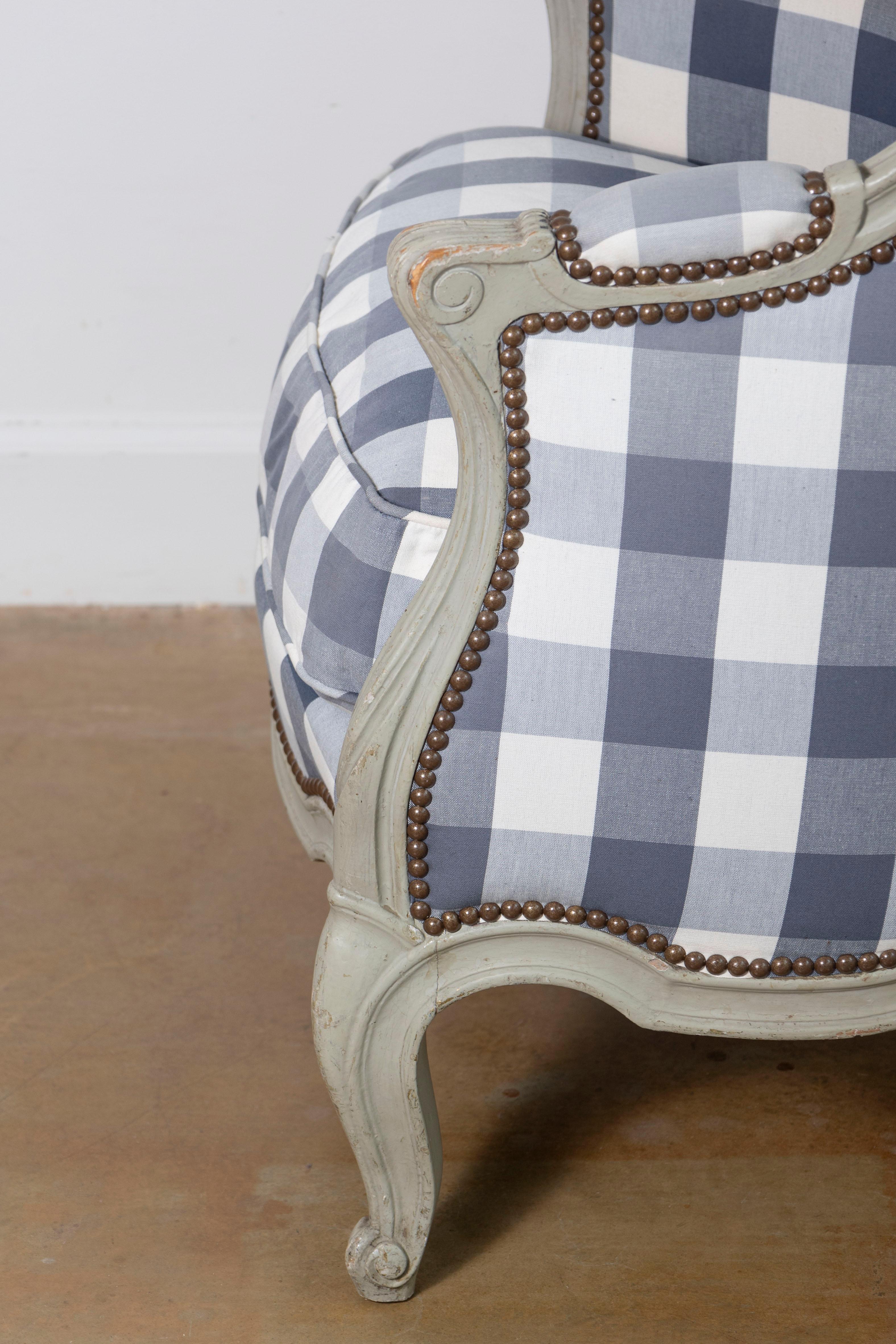 Upholstery 19th Century French Bergere For Sale