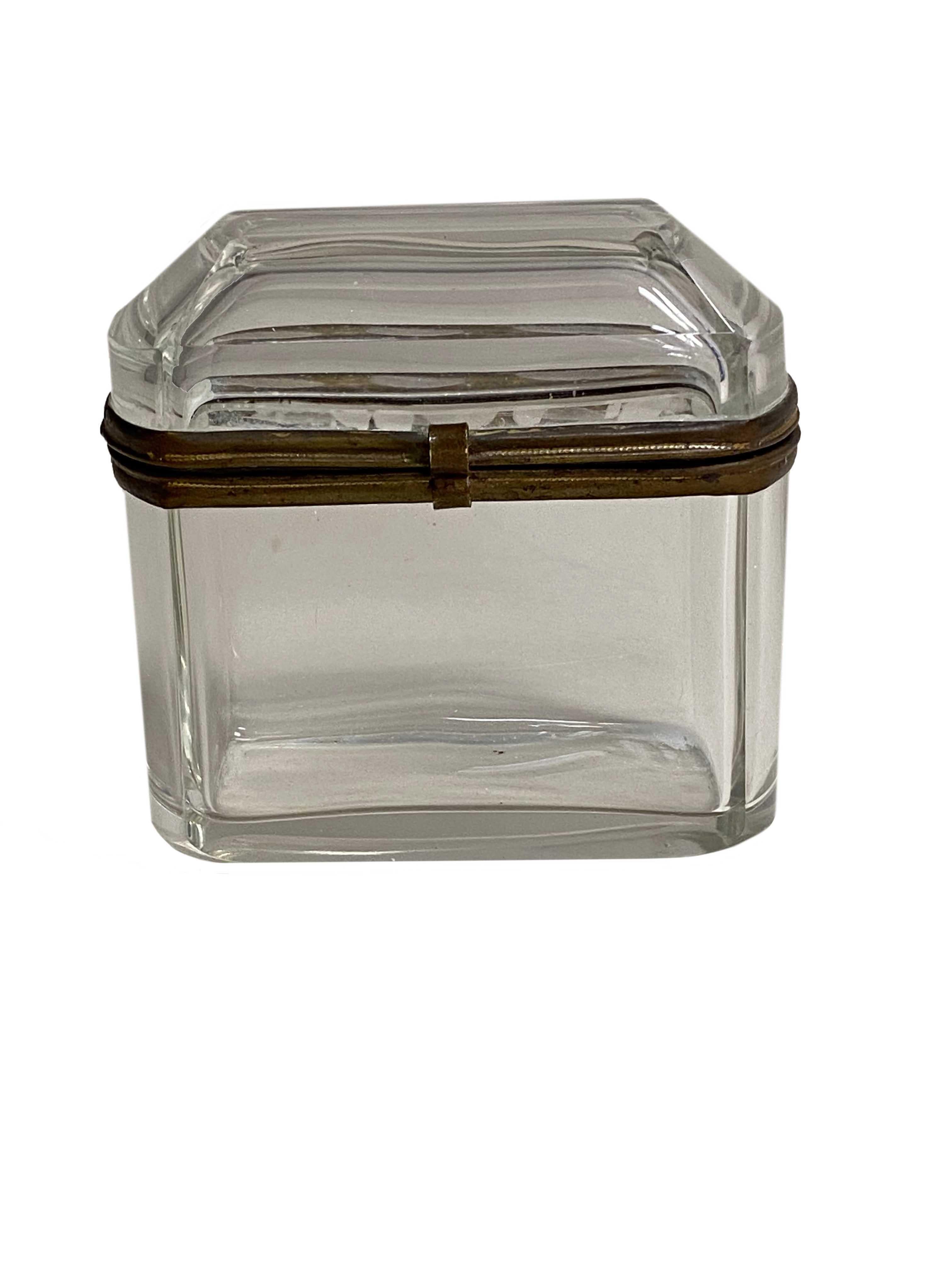 19th Century French Beveled Glass Box For Sale 1