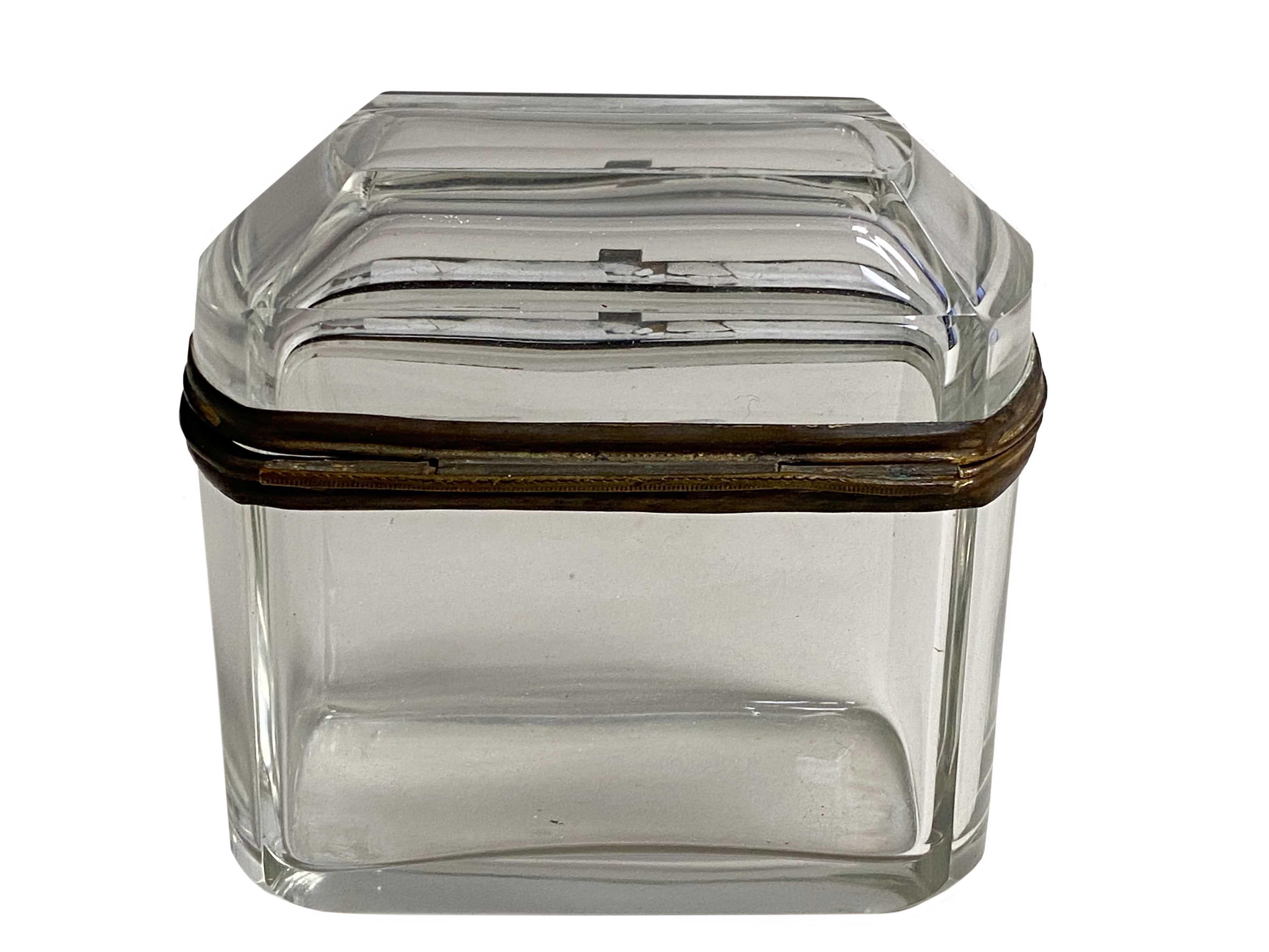 19th Century French Beveled Glass Box For Sale 3