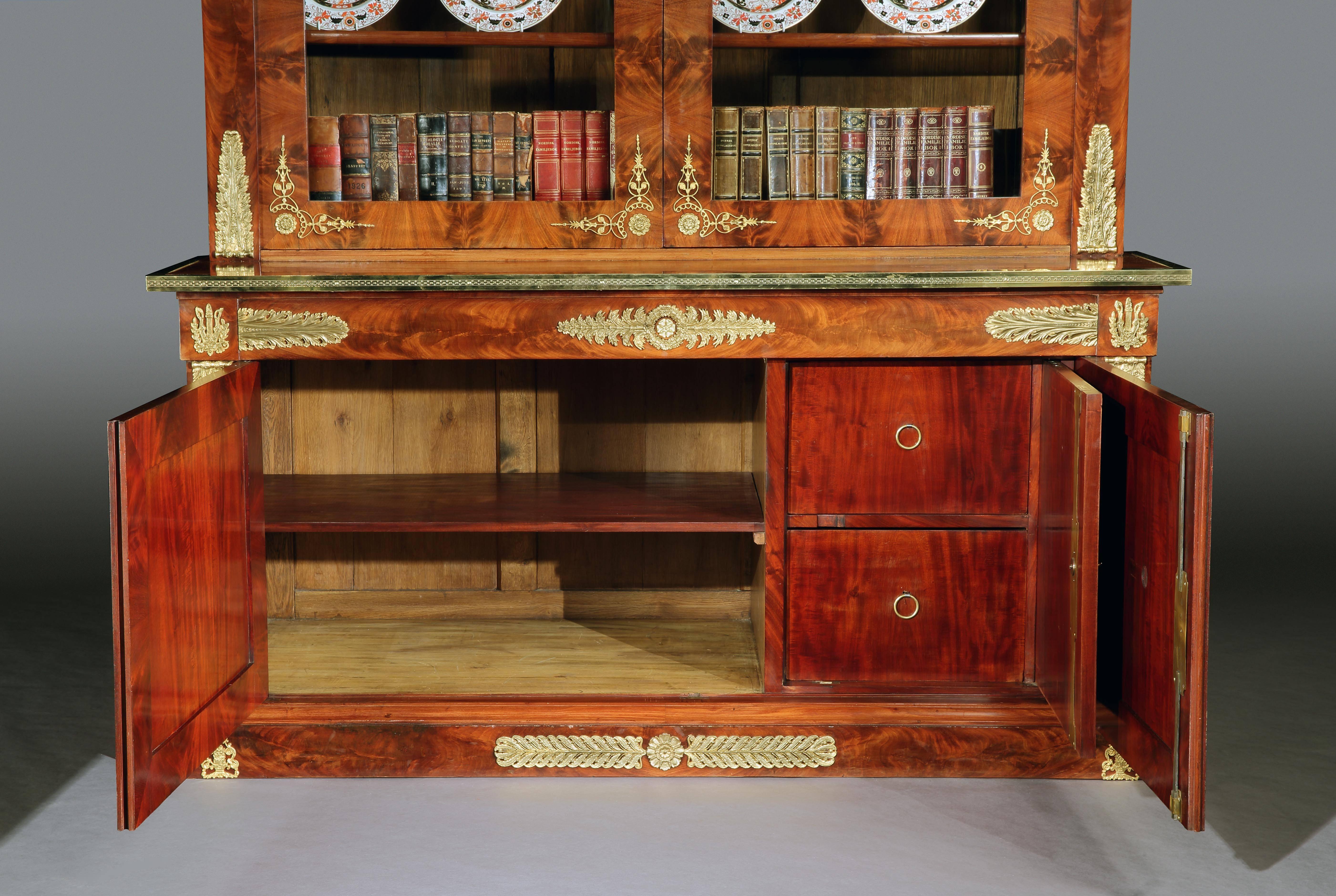 19th Century French Bibliothèque Bookcase in the Empire Taste In Excellent Condition In London, GB