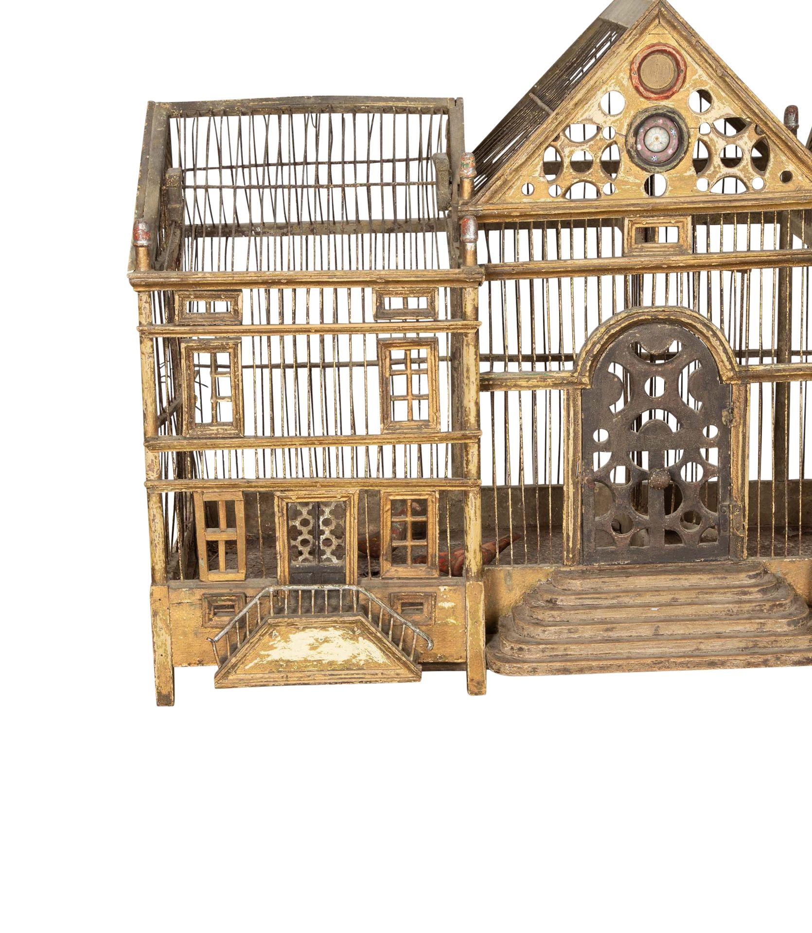 Wood 19th Century French Bird Cage For Sale