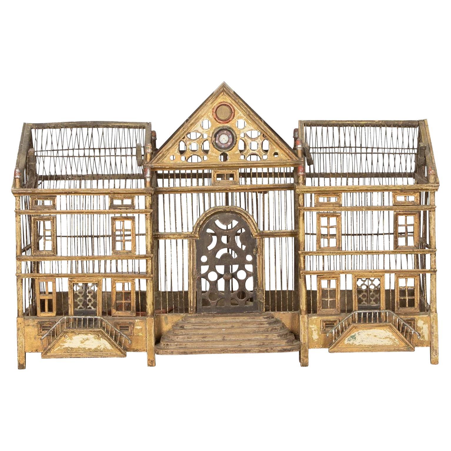 Cage à oiseaux française du 19ème siècle