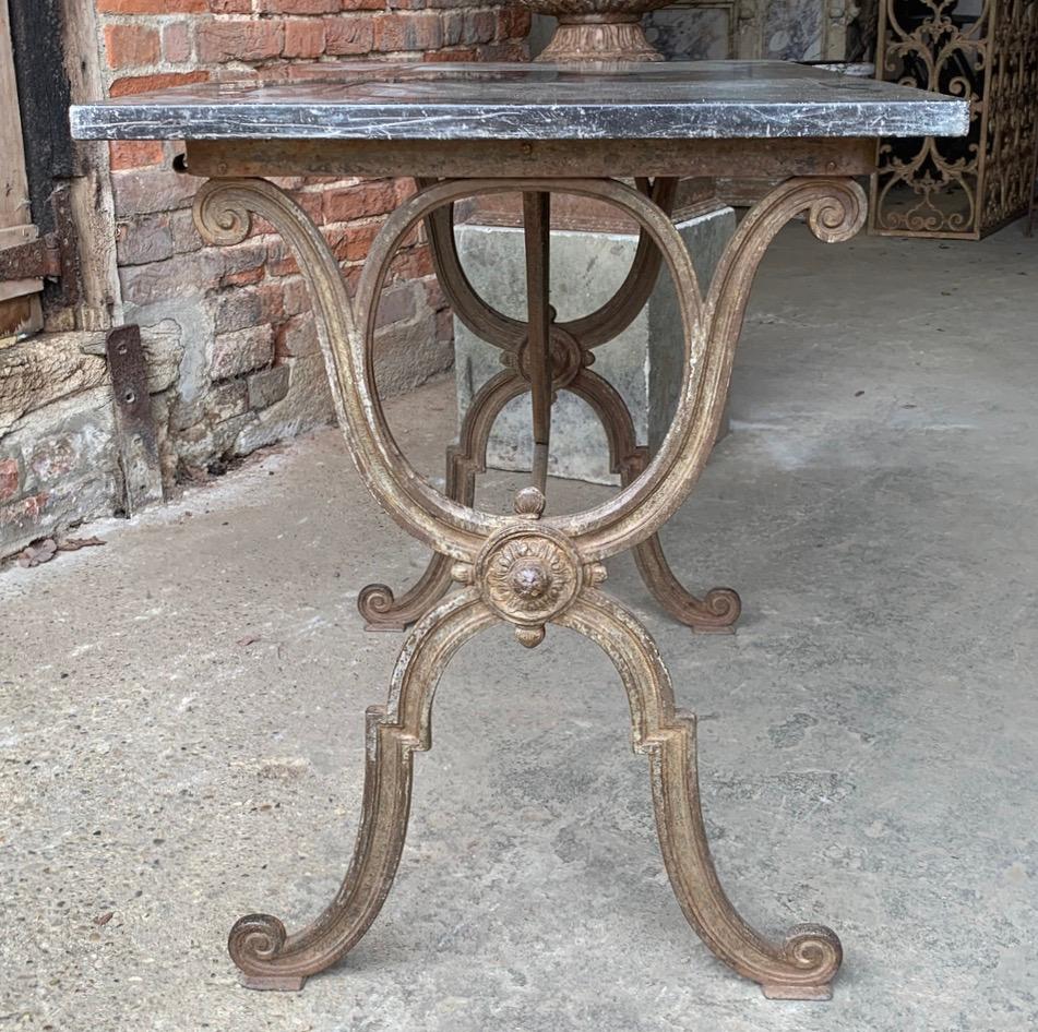 Hand-Crafted 19th Century French Bistro Garden Table For Sale