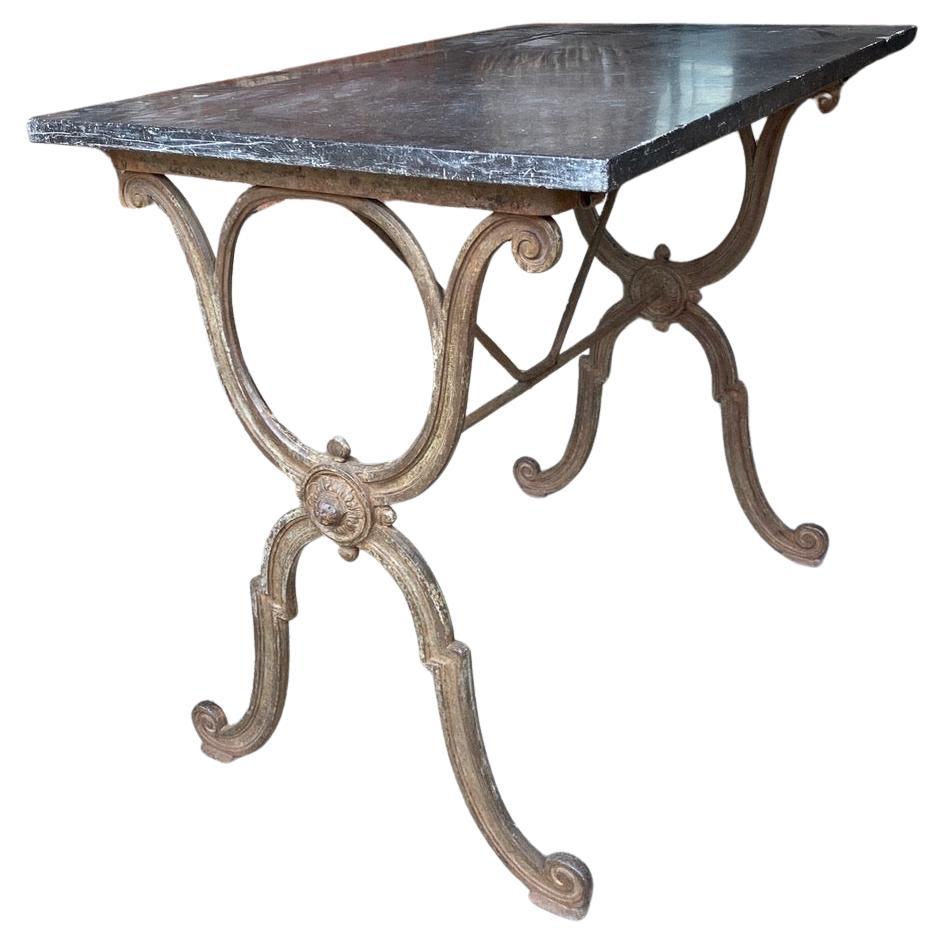 19th Century French Bistro Garden Table For Sale