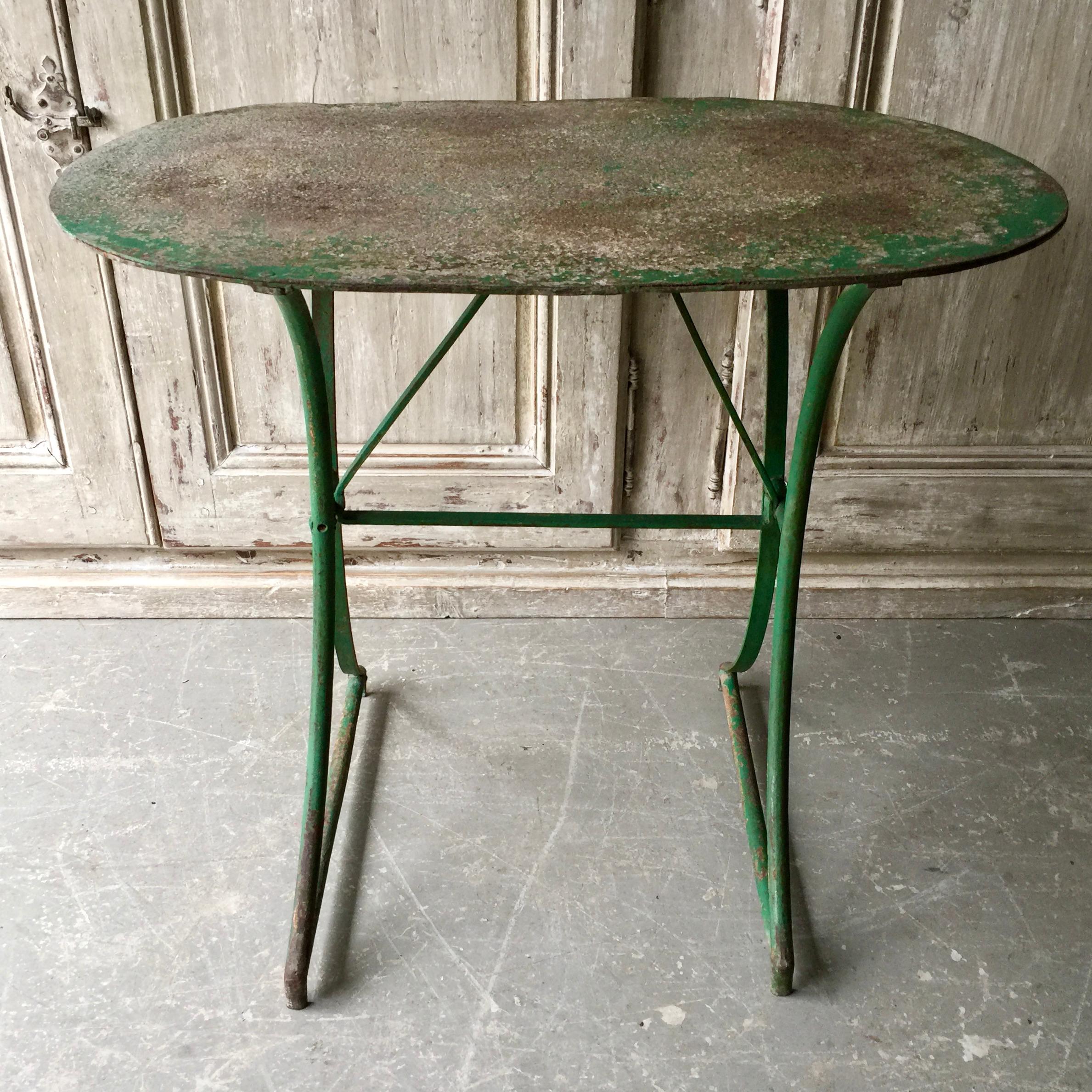 Hand-Crafted 19th Century French Bistro Table