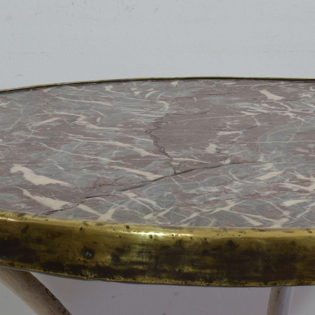 19th Century French Bistro Table with Red Marble Top 10