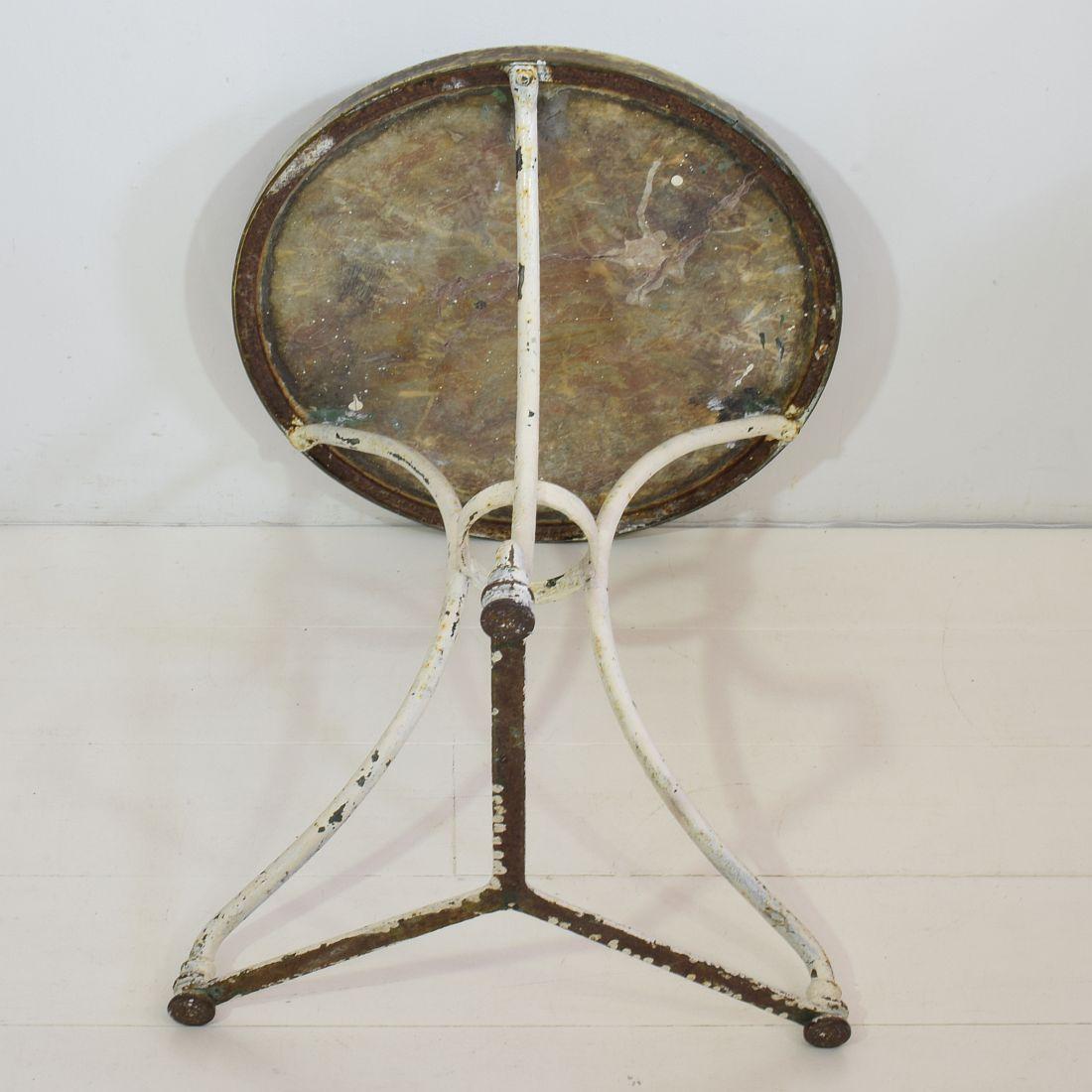 19th Century French Bistro Table with Red Marble Top 15