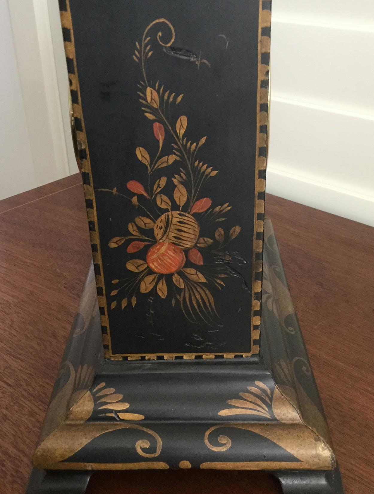 Black Chinoiserie Chiming Pagoda Clock, French Movement, circa 1880 In Good Condition In Melbourne, Victoria