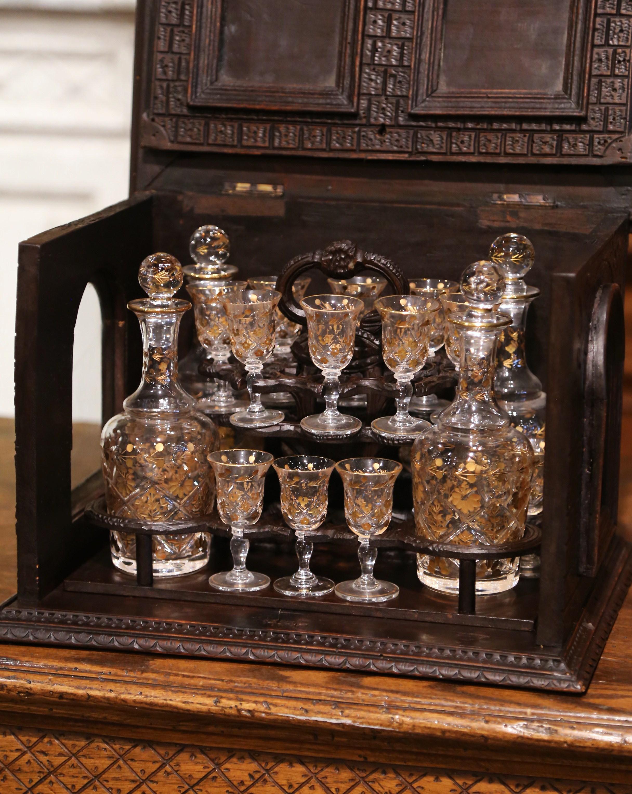 Create an elegant bar area with this antique 