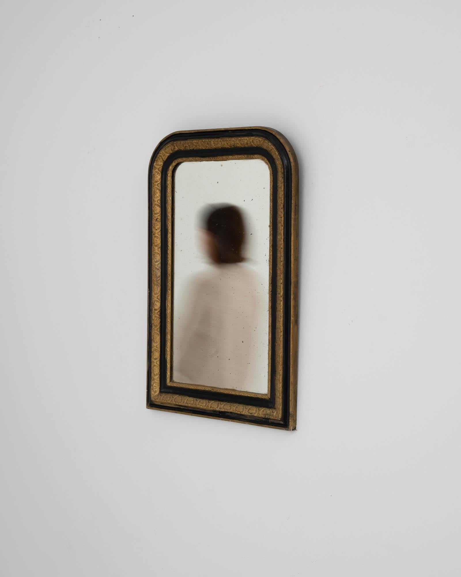 19th Century French Black Gilded Louis Phillipe Wall Mirror 2