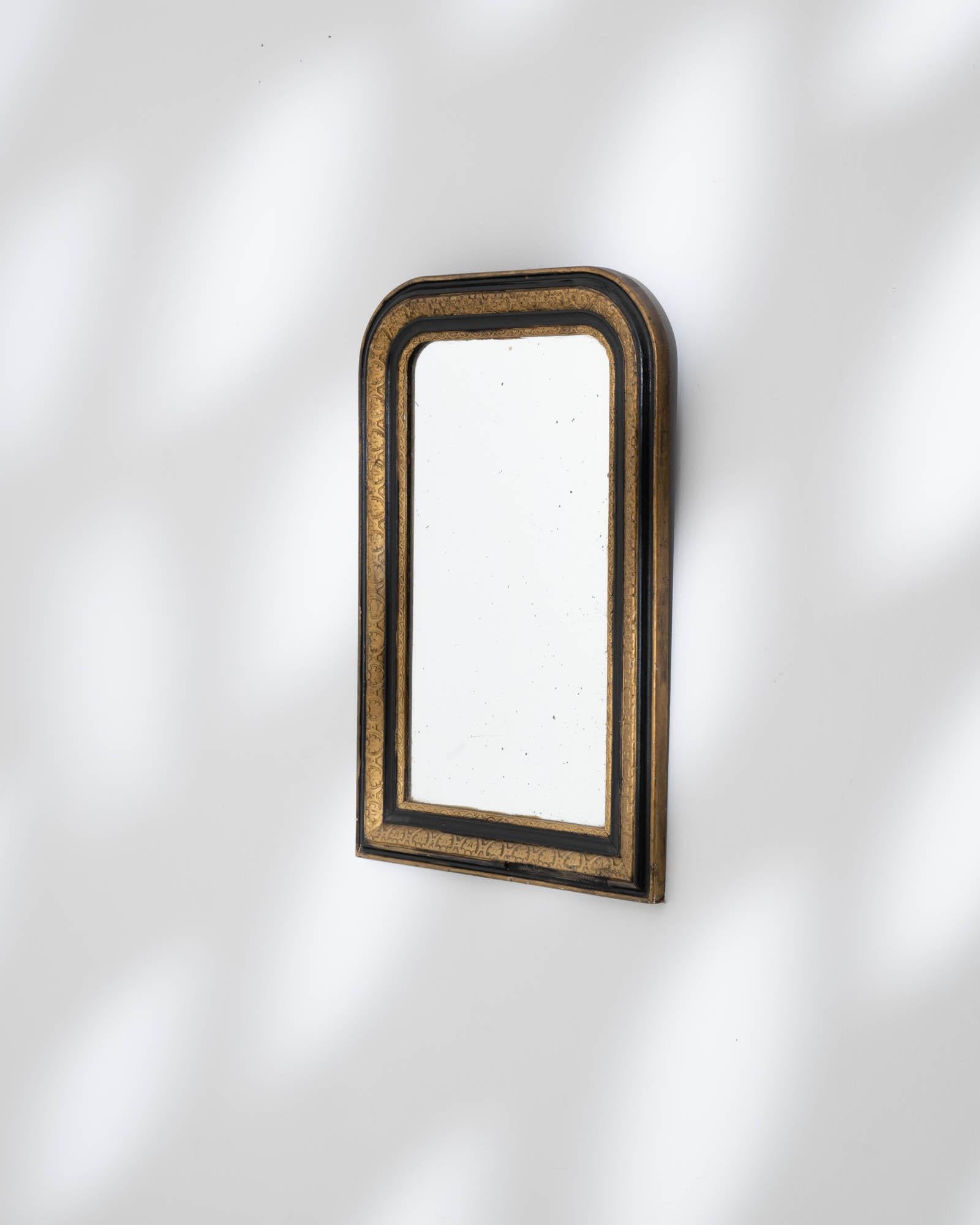 19th Century French Black Gilded Louis Phillipe Wall Mirror 3