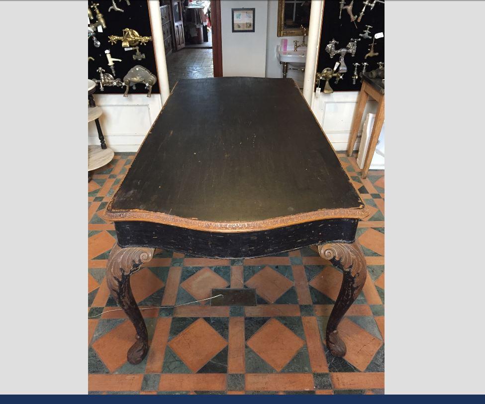 19th Century French Black Painted Dining Room Set with Six Seats, 1890s In Good Condition In Florence, IT