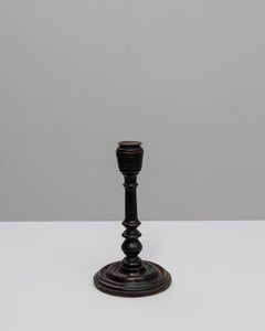 19th Century French Black Patinated Candlestick Holder