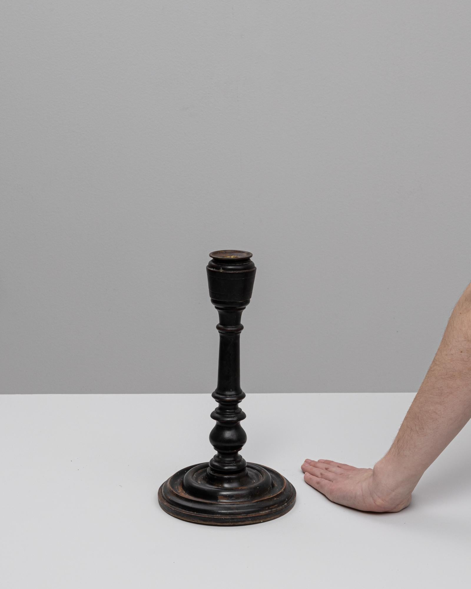 Portacandele francese patinato nero del XIX secolo In condizioni buone in vendita a High Point, NC