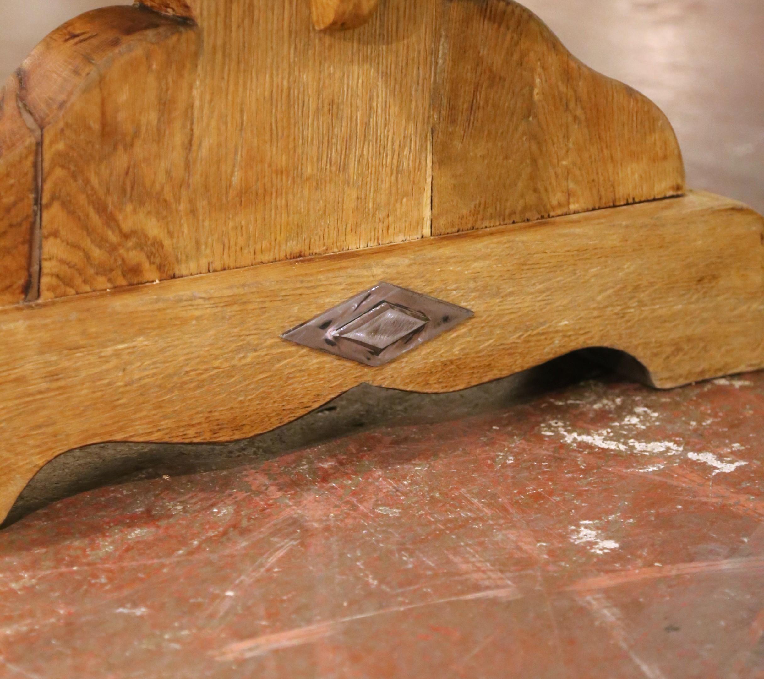 19th Century French Bleach Oak Trestle Refectory Monastery Dining Table en vente 3