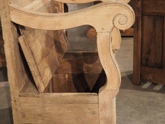 19th Century French Bleached Chestnut Cathèdre Armchair