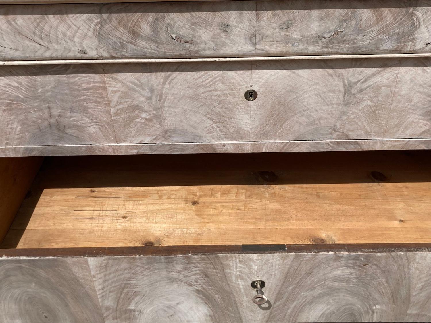 19th Century French Bleached Mahogany Louis Philippe Chest of Drawers / Commode 4