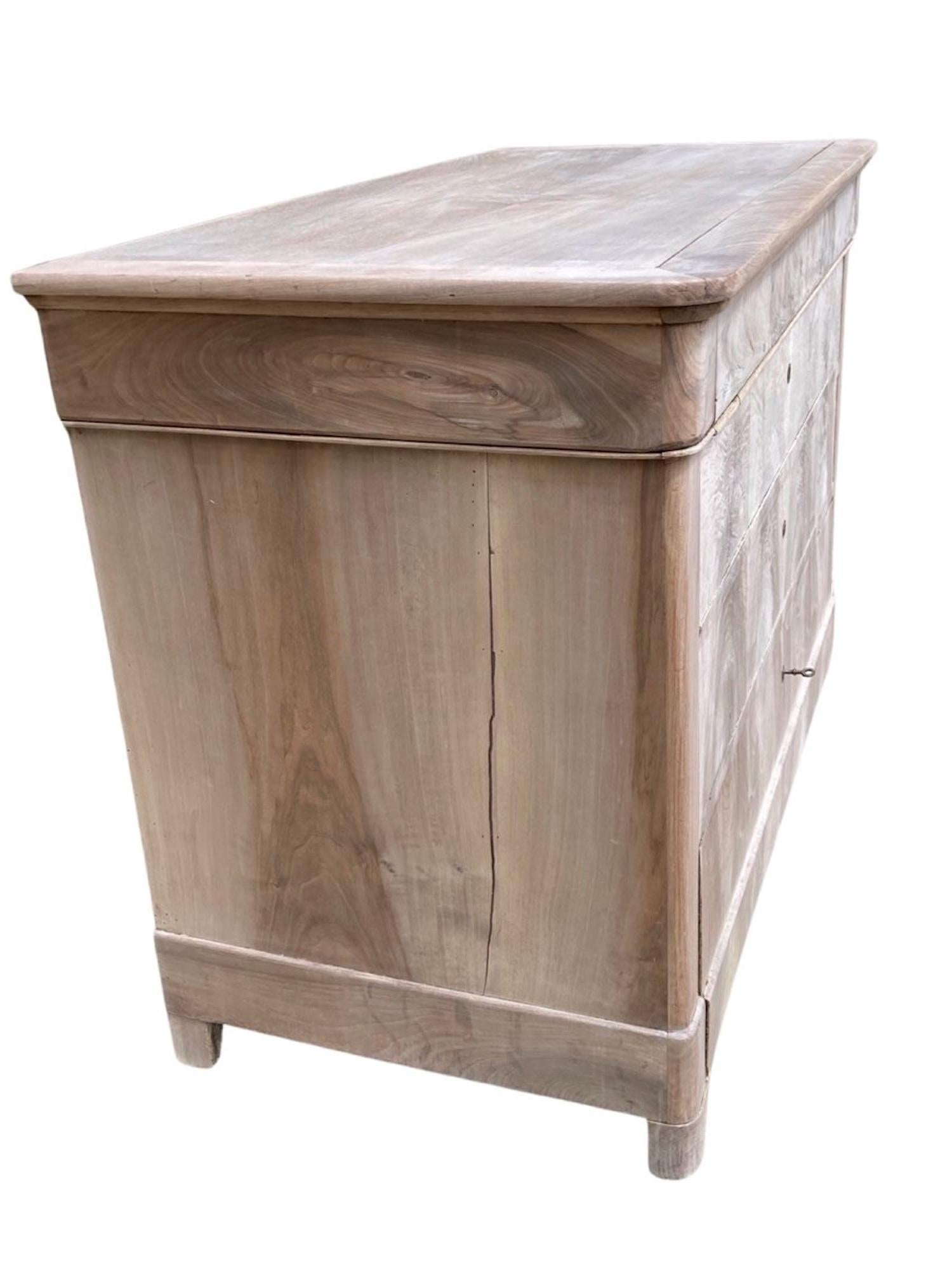 19th Century French Bleached Mahogany Louis Philippe Chest of Drawers / Commode 5