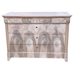 19th Century French Bleached Mahogany Louis Philippe Chest of Drawers / Commode