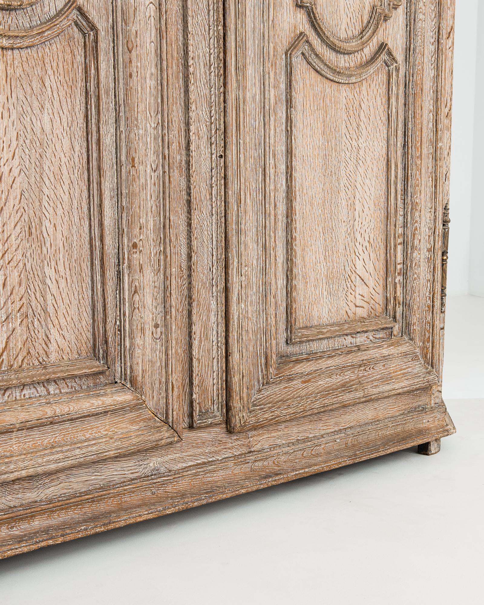 19th Century French Bleached Oak Armoire For Sale 2