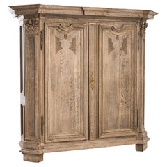 19th Century French Bleached Oak Armoire