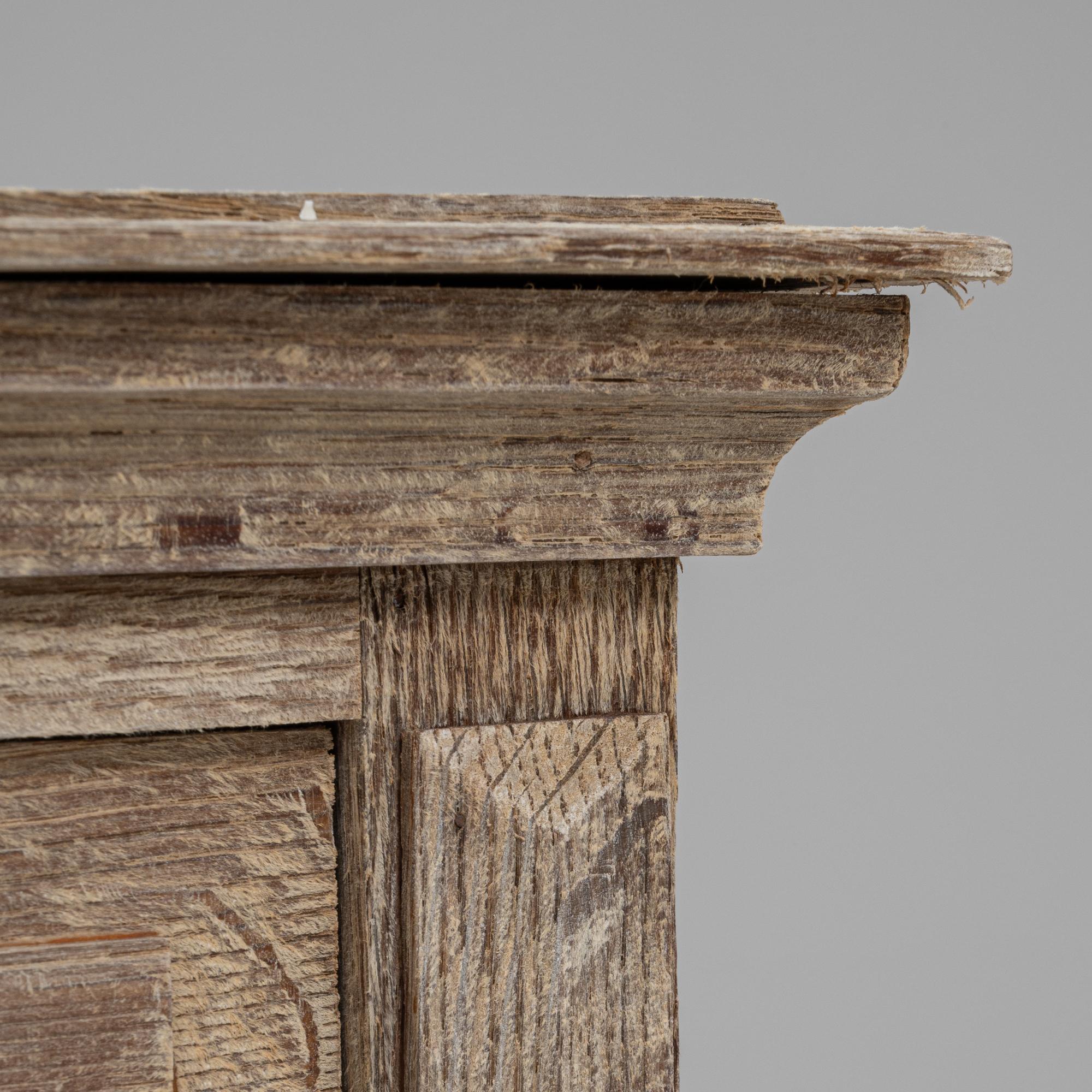 19th Century French Bleached Oak Bedside Table For Sale 5