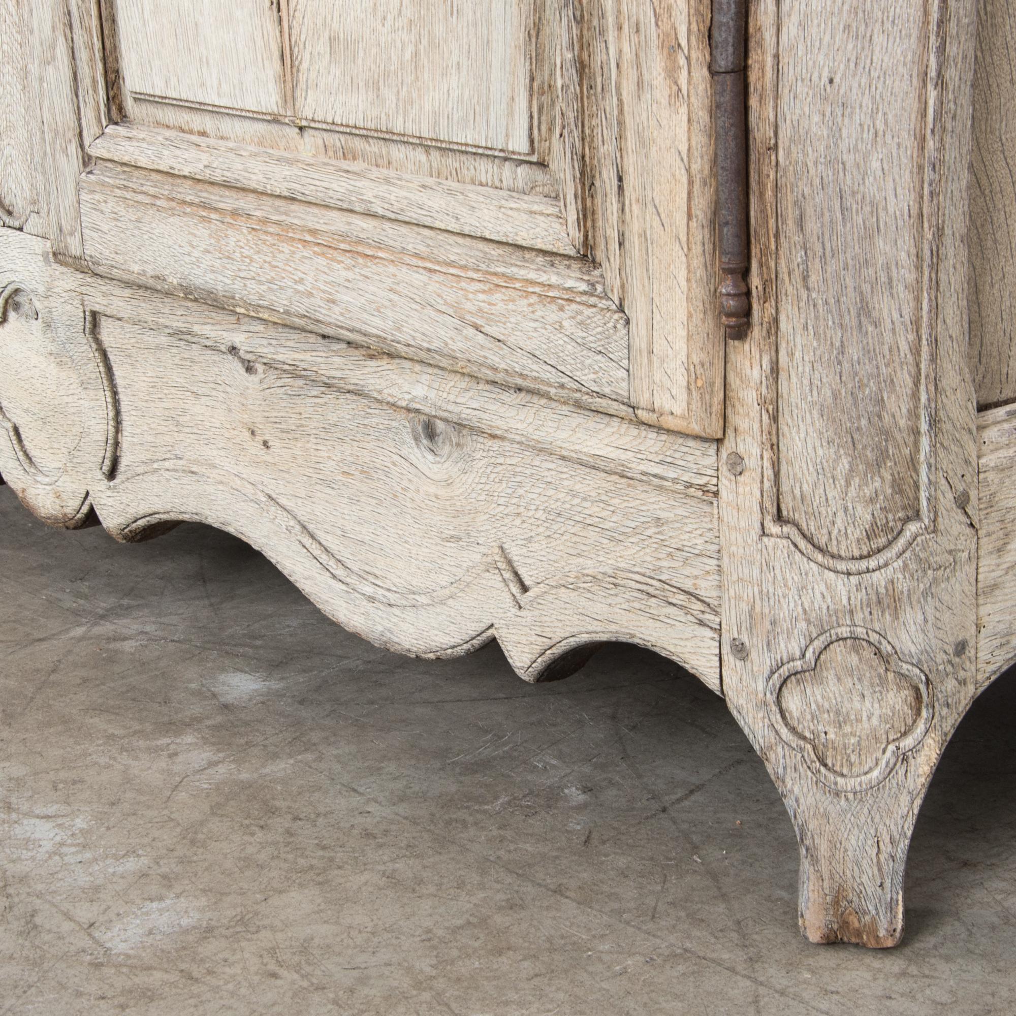 19th Century French Bleached Oak Buffet Cabinet 9