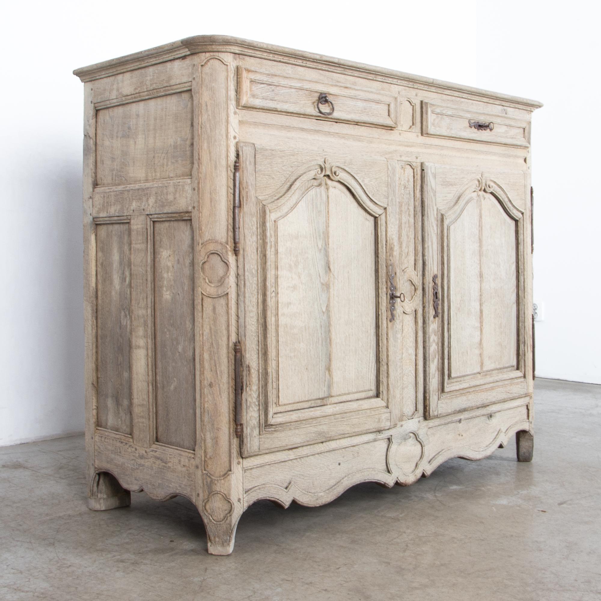 19th Century French Bleached Oak Buffet Cabinet 3