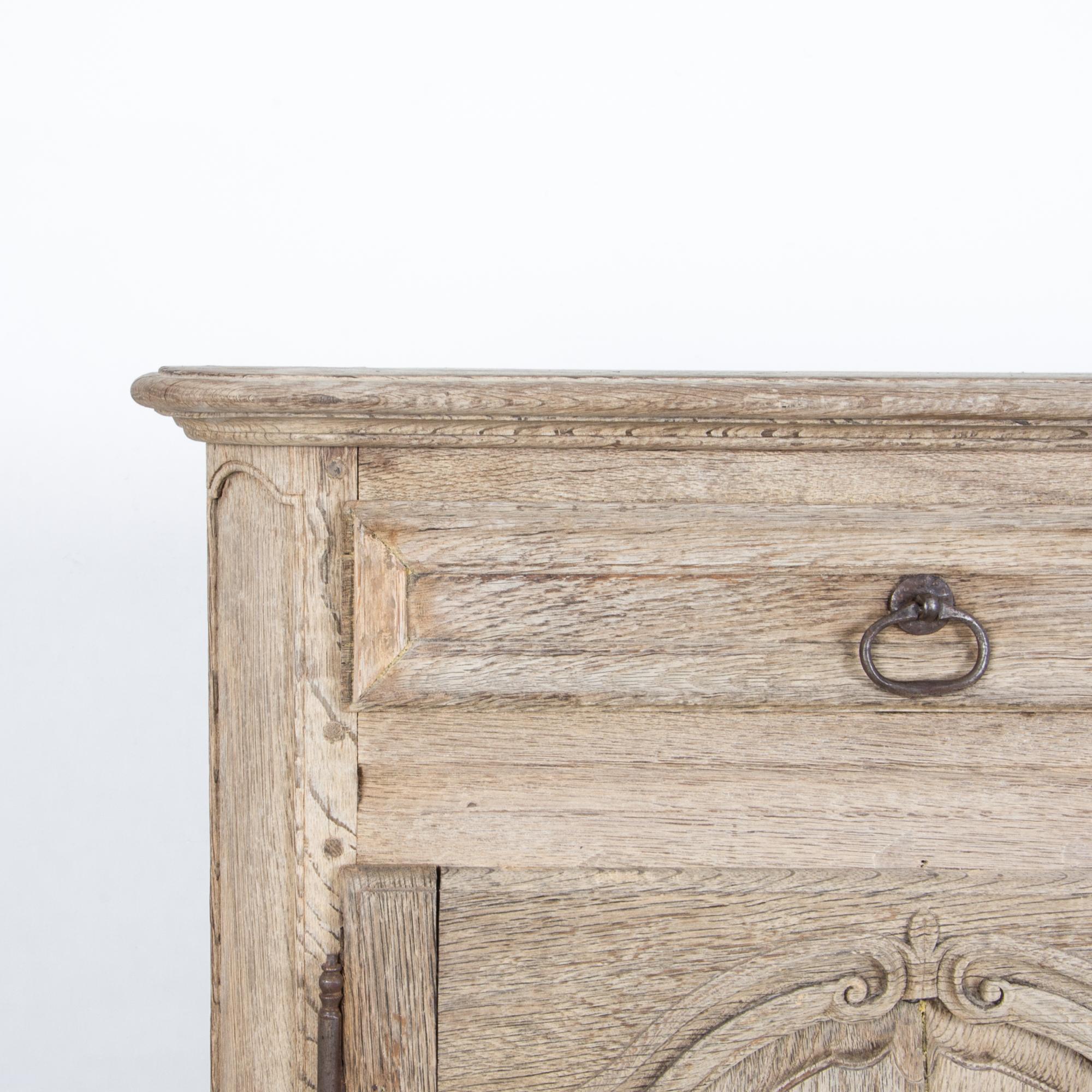 19th Century French Bleached Oak Buffet Cabinet 4