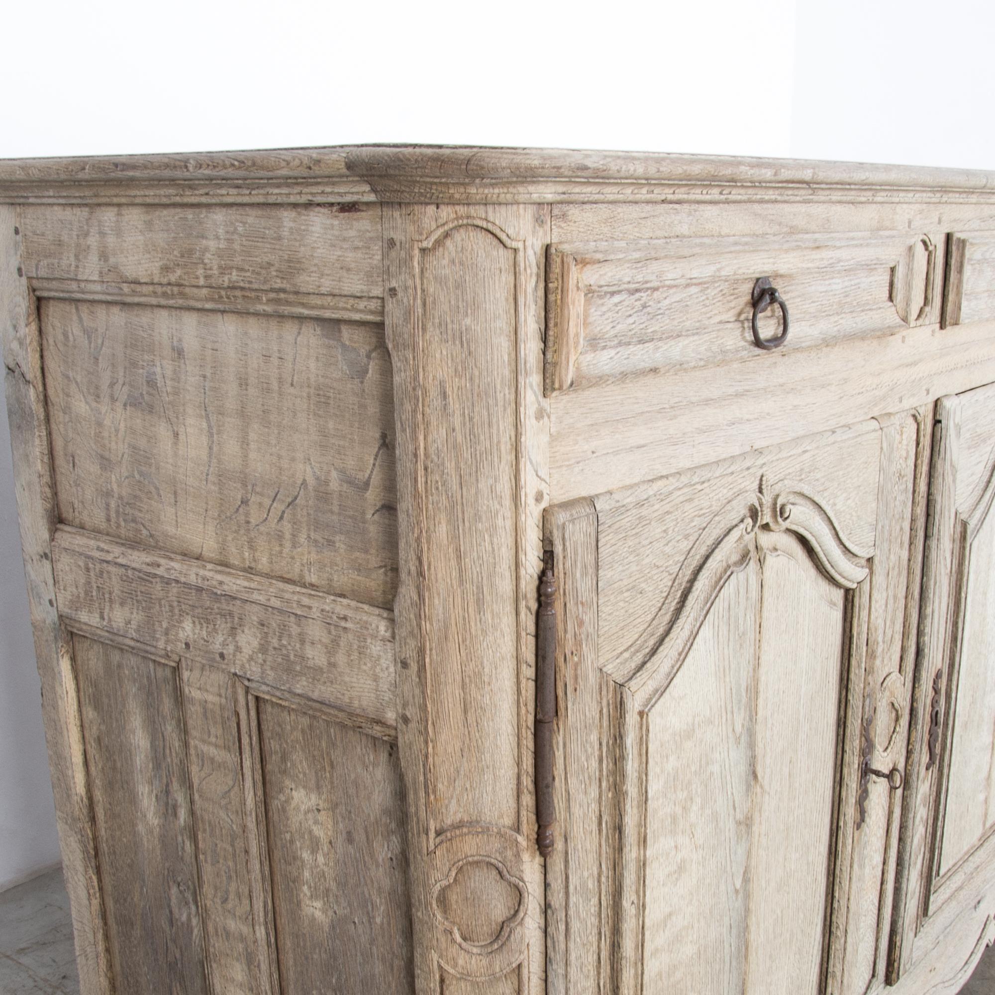 19th Century French Bleached Oak Buffet Cabinet 5