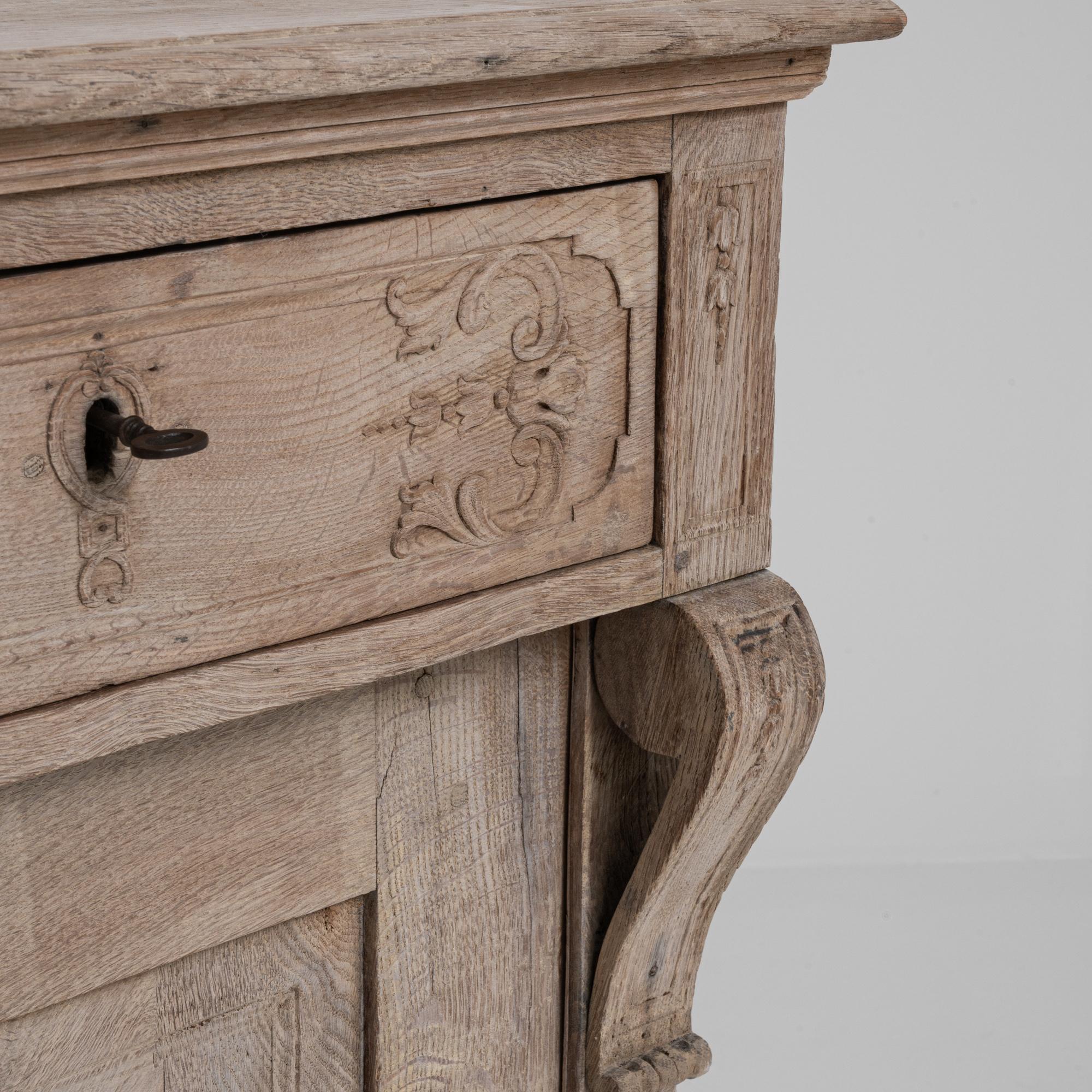 19th Century French Bleached Oak Buffet For Sale 6