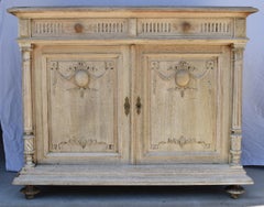 19th Century French Bleached Oak Buffet