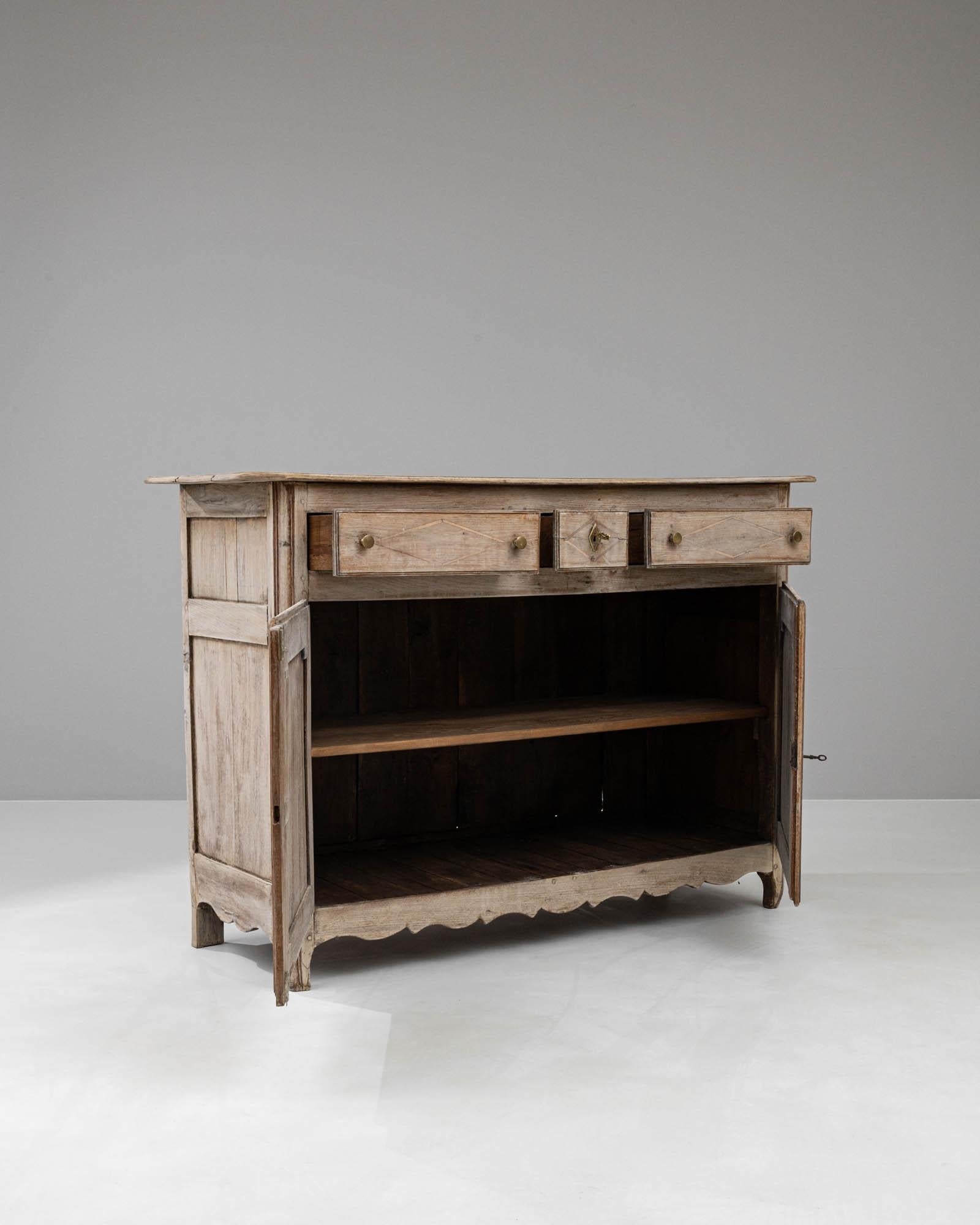 19th Century French Bleached Oak Buffet 1