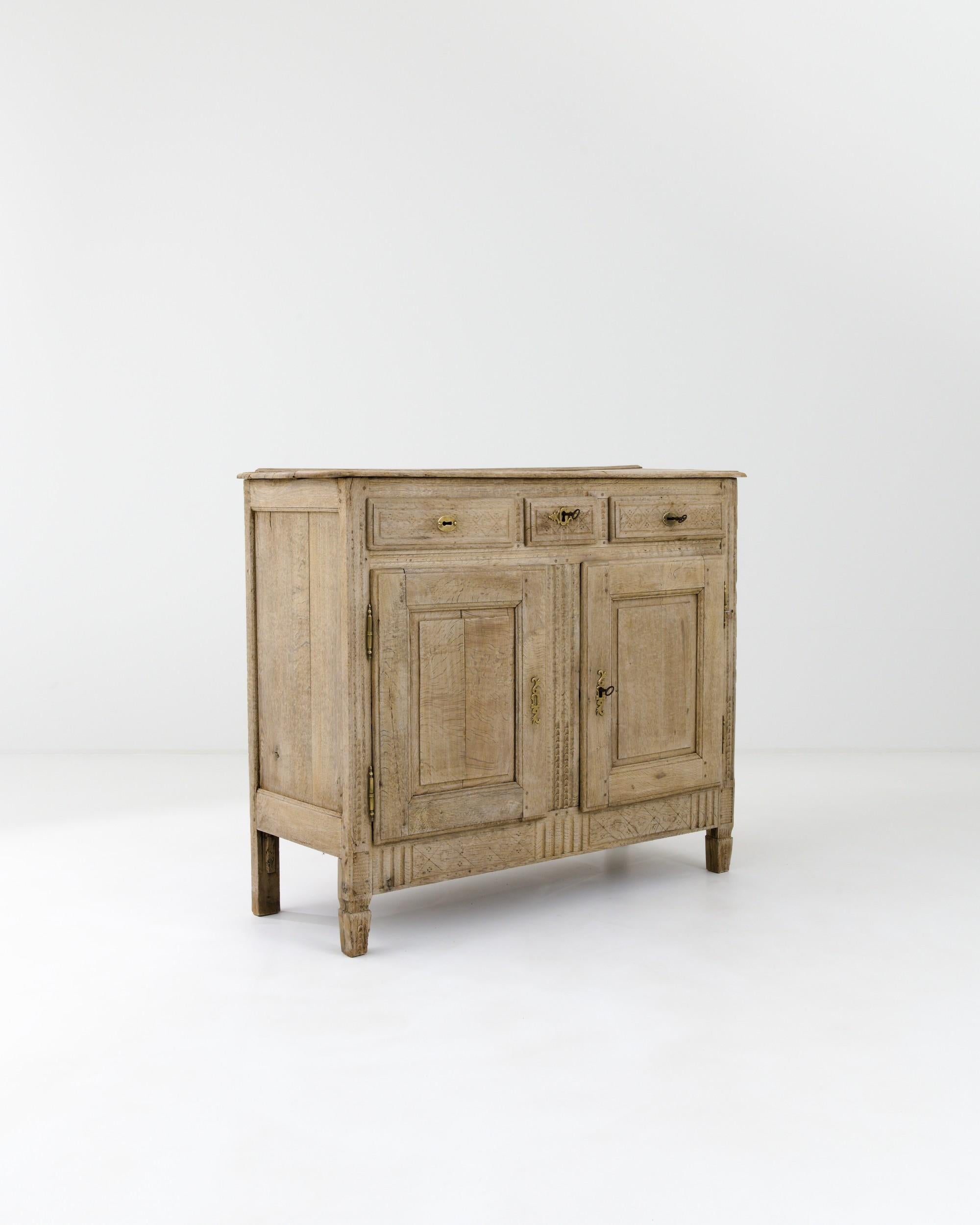 19th Century French Bleached Oak Buffet  For Sale 2