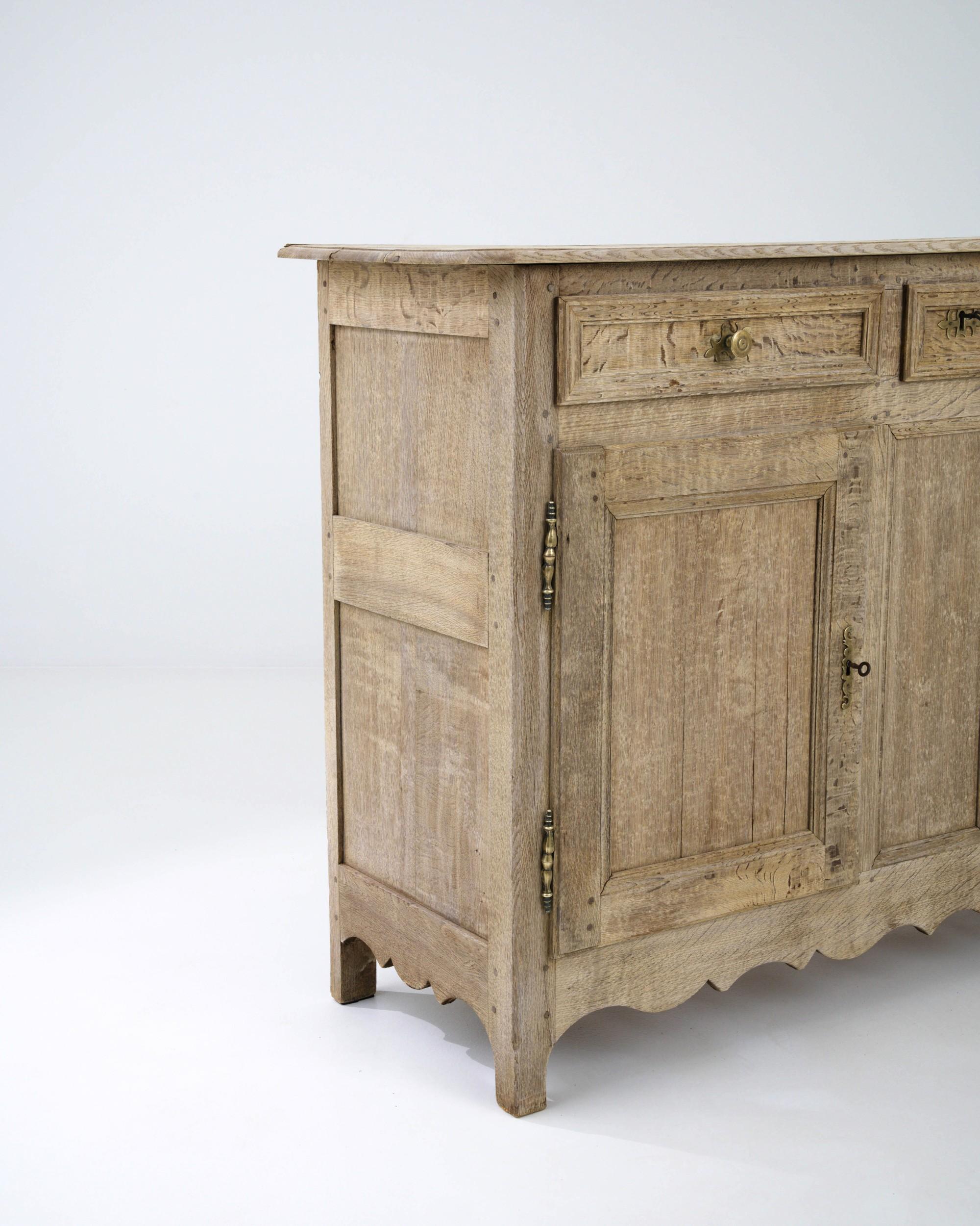 19th Century French Bleached Oak Buffet For Sale 3