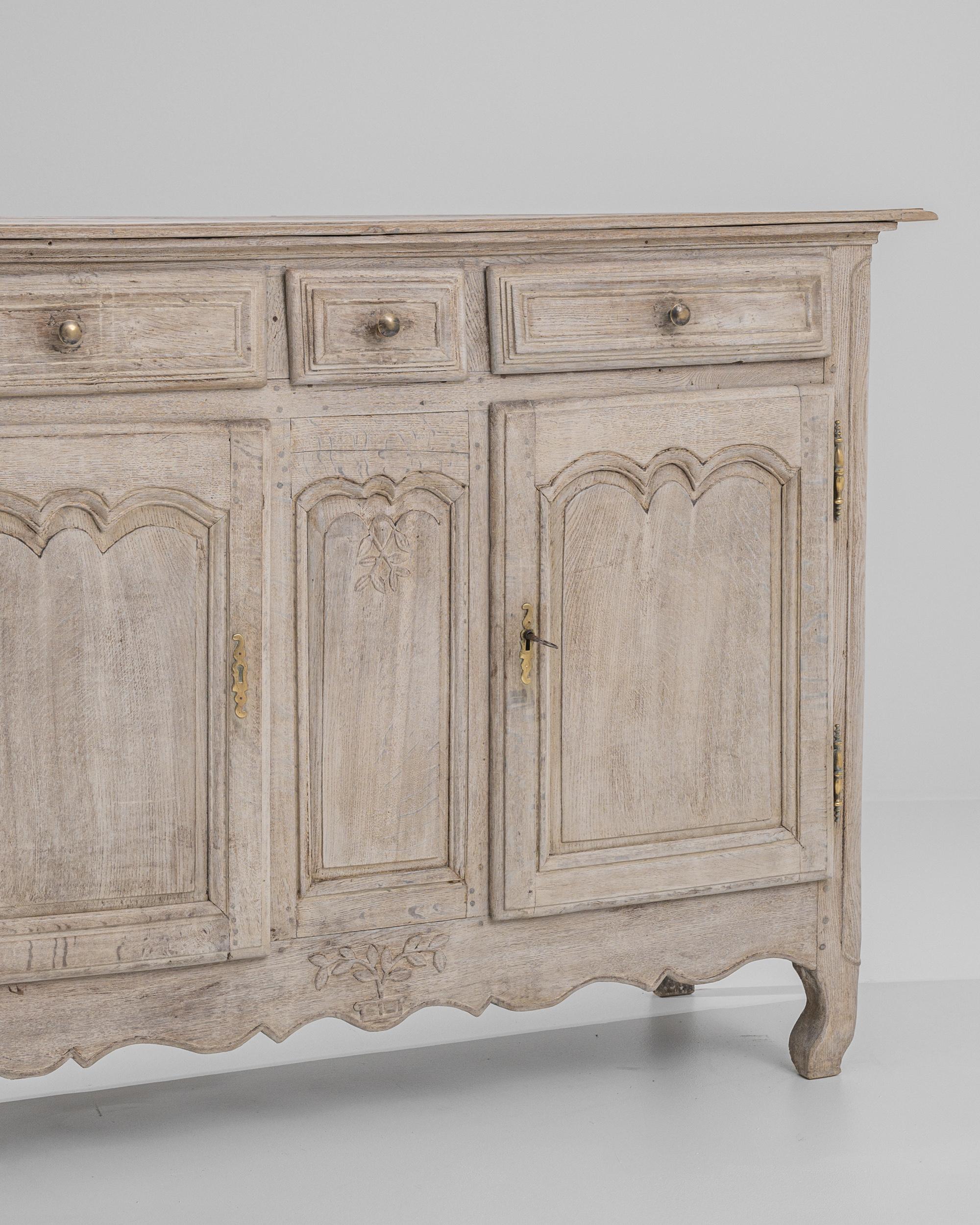 19th Century French Bleached Oak Buffet For Sale 4